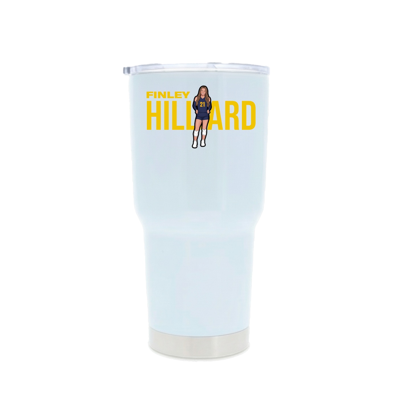 30oz Stainless Steel Tumbler — Player Name in White