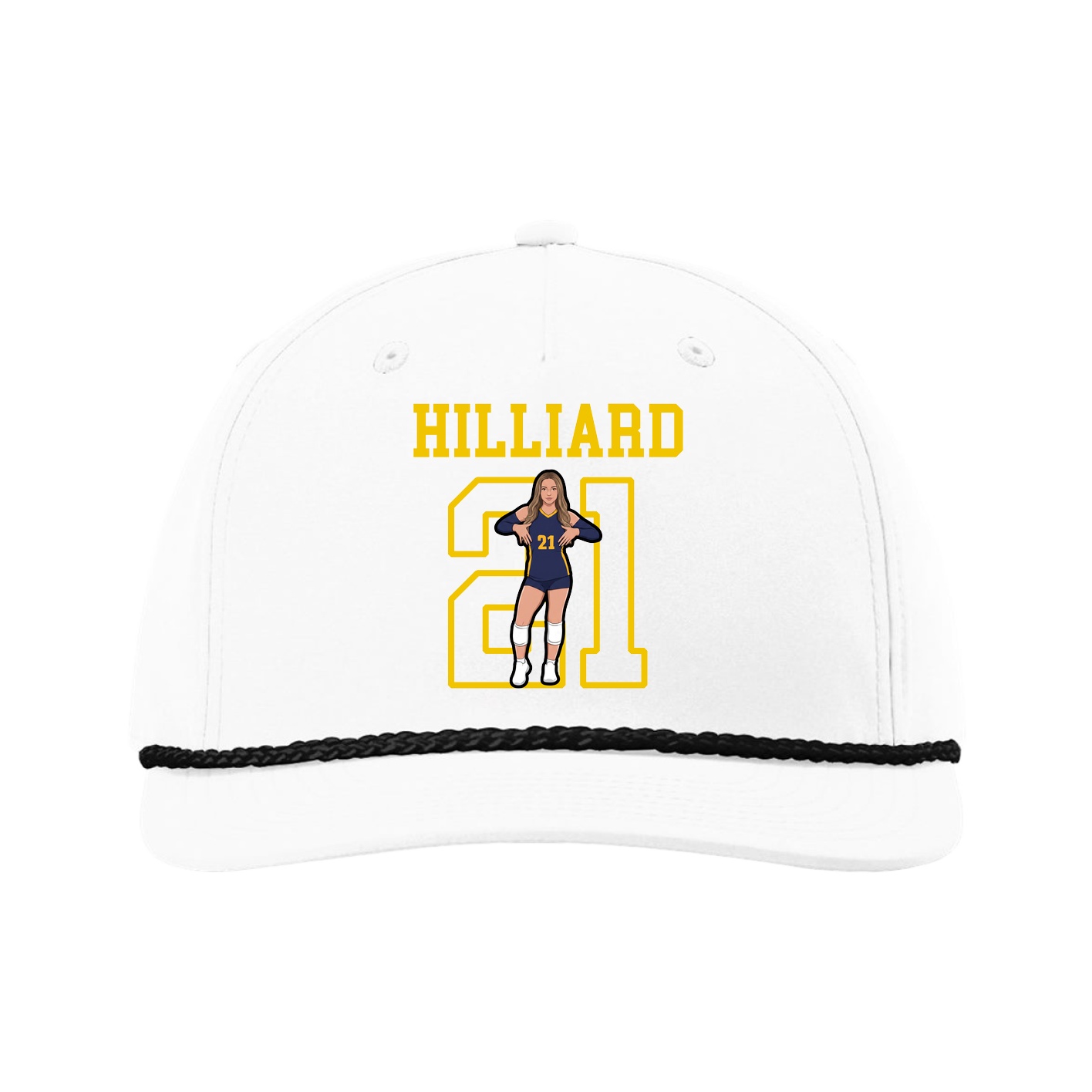 Five-Panel Classic Rope Cap — Shirsey in White