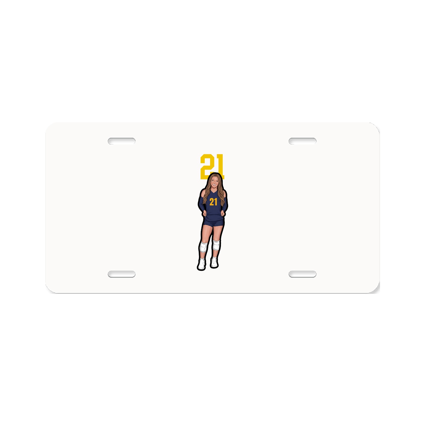 License Plate — Number Top in Classic