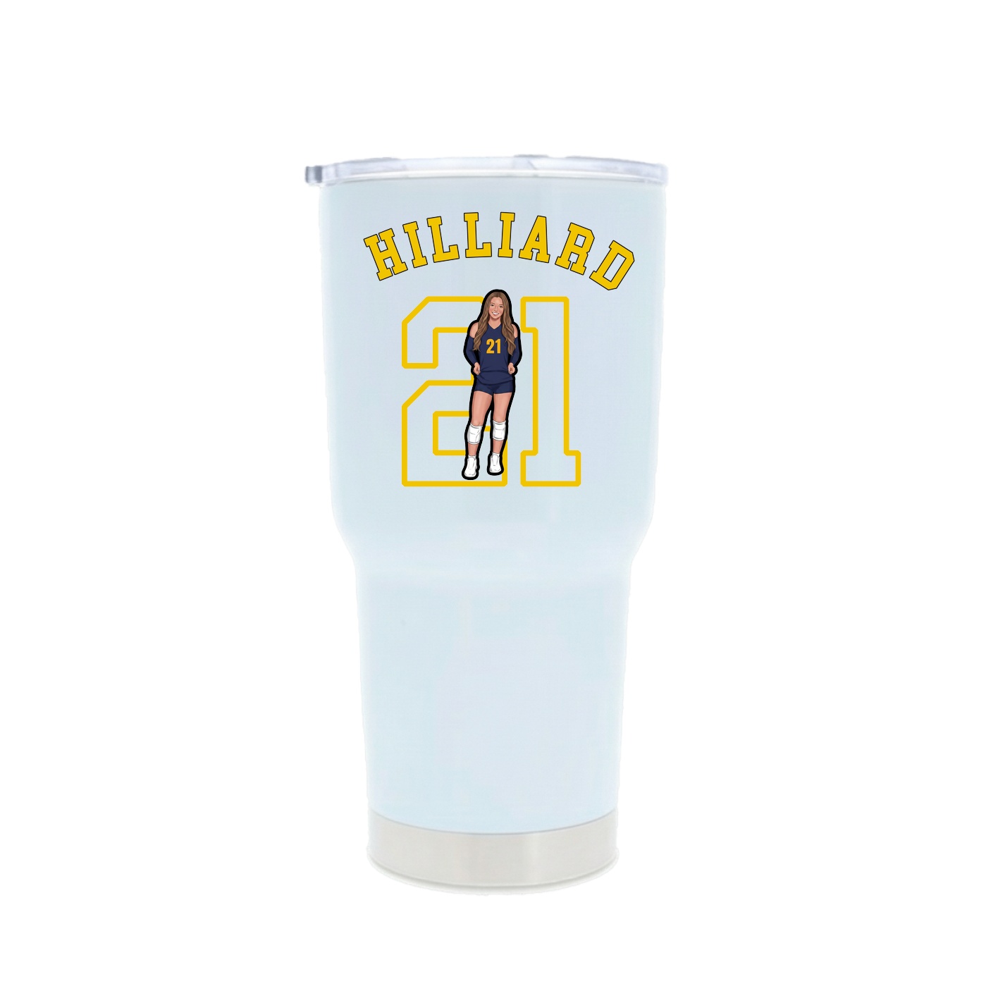 30oz Stainless Steel Tumbler — Shirsey Arch in White