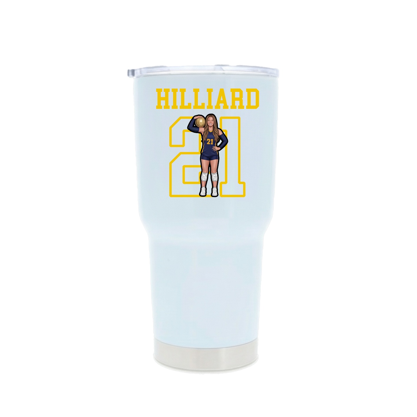 30oz Stainless Steel Tumbler — Shirsey in White