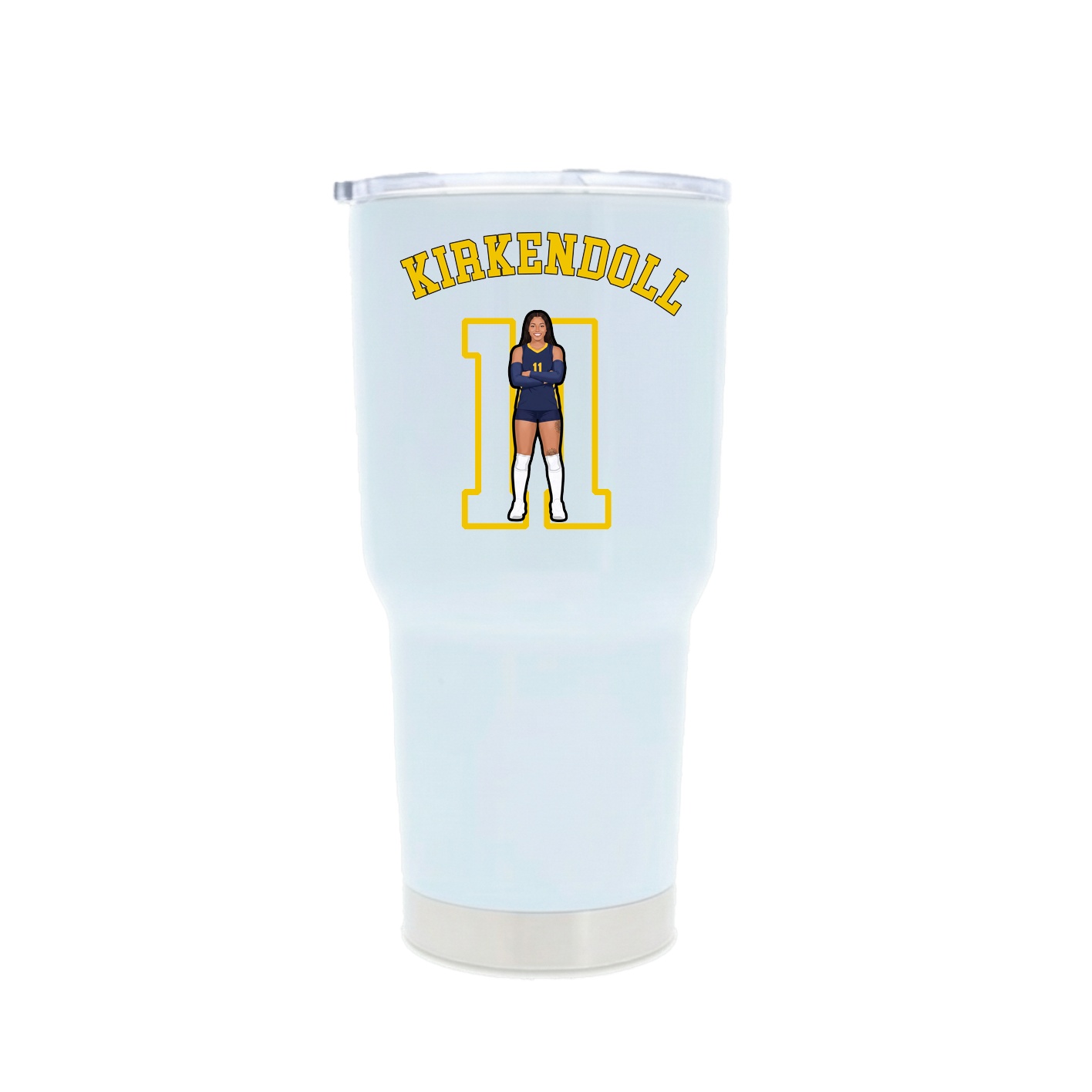 30oz Stainless Steel Tumbler — Shirsey Arch in White