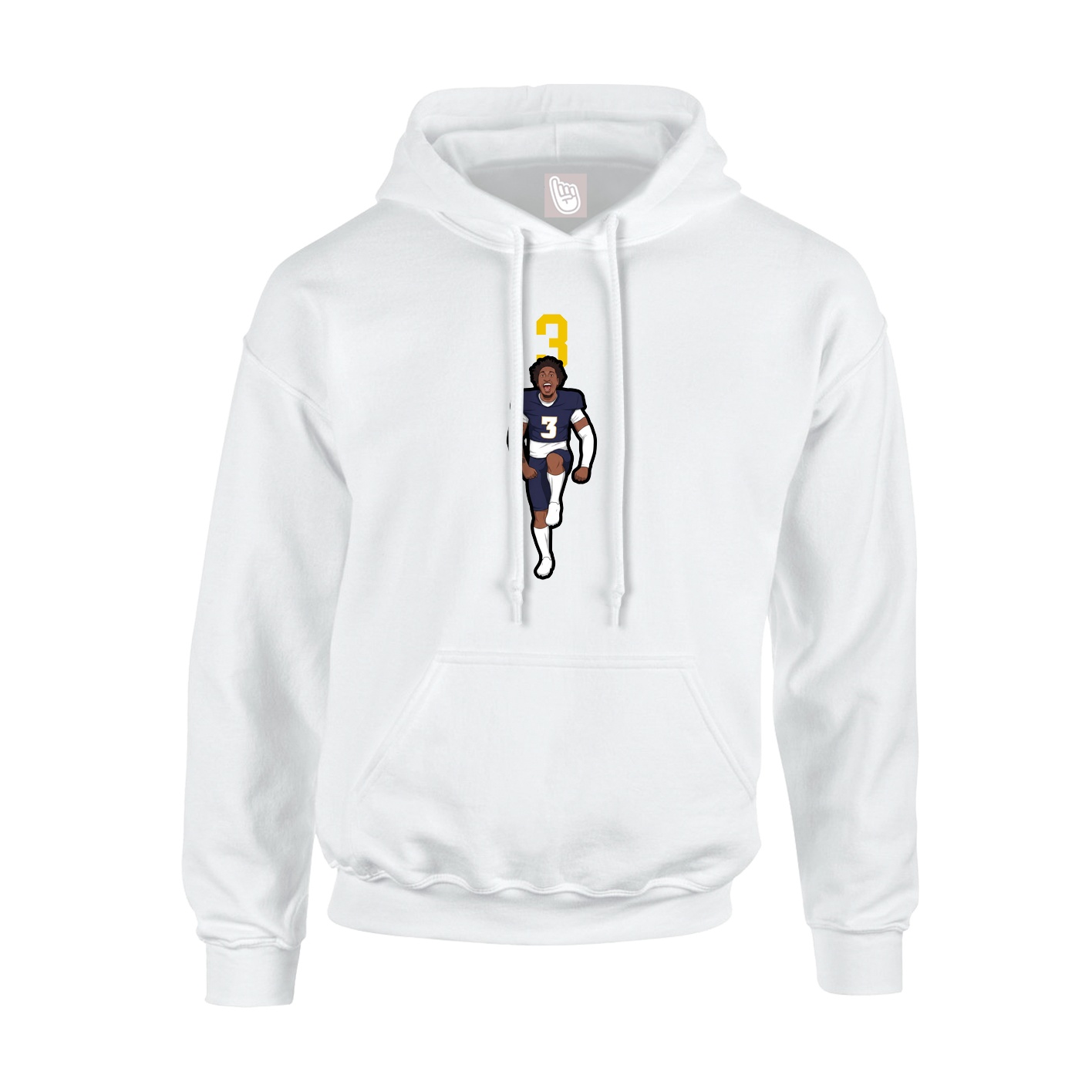 Hoodie — Number Top in White