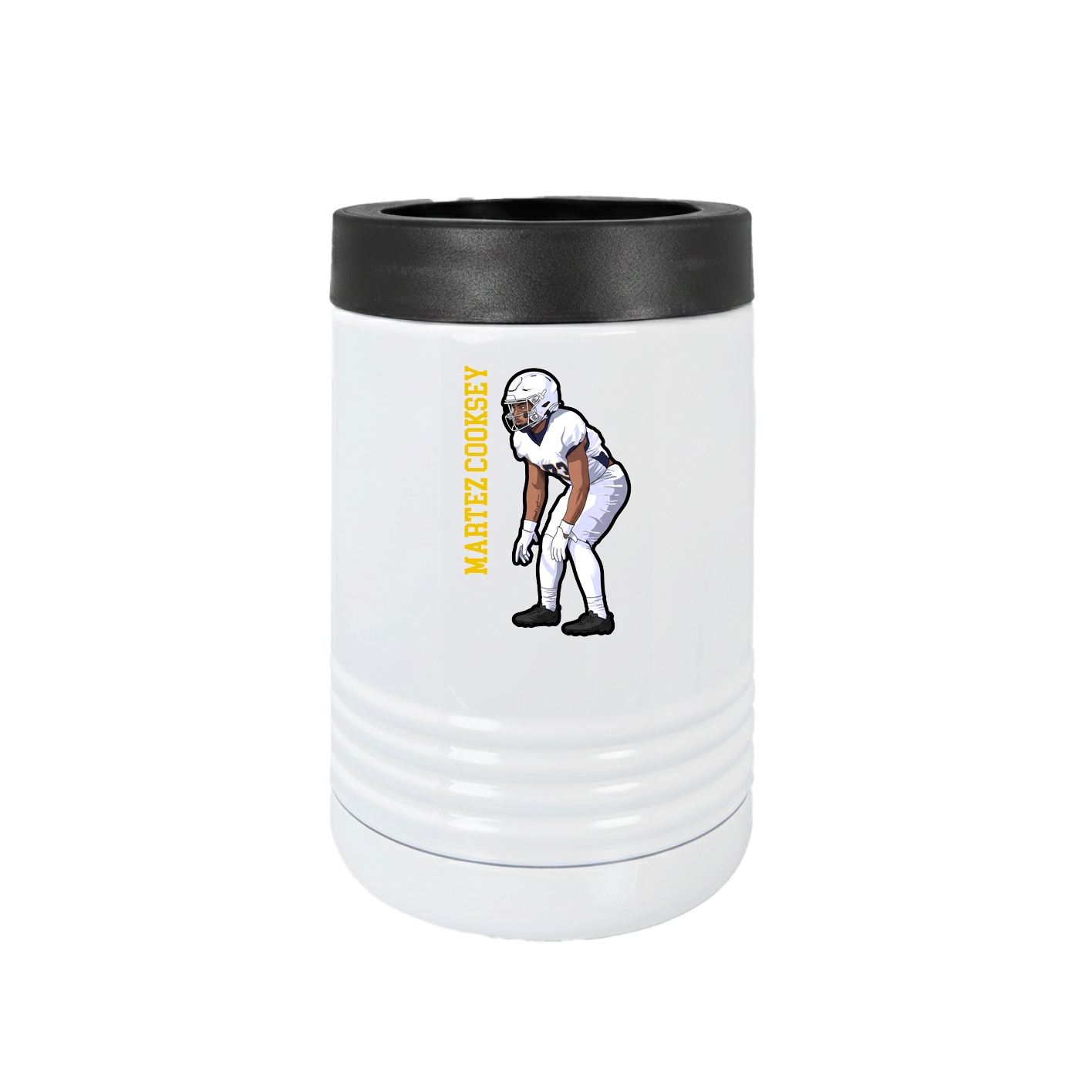 Beverage Holder — Name Vertical in White
