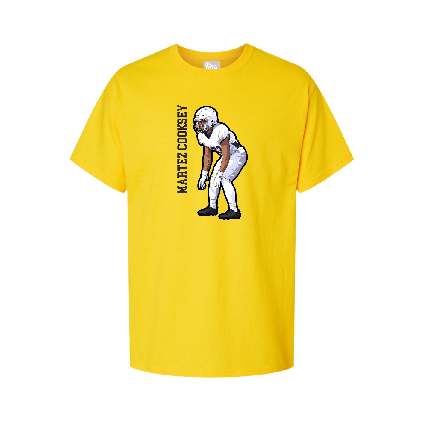 Youth Tee — Name Vertical in Gold