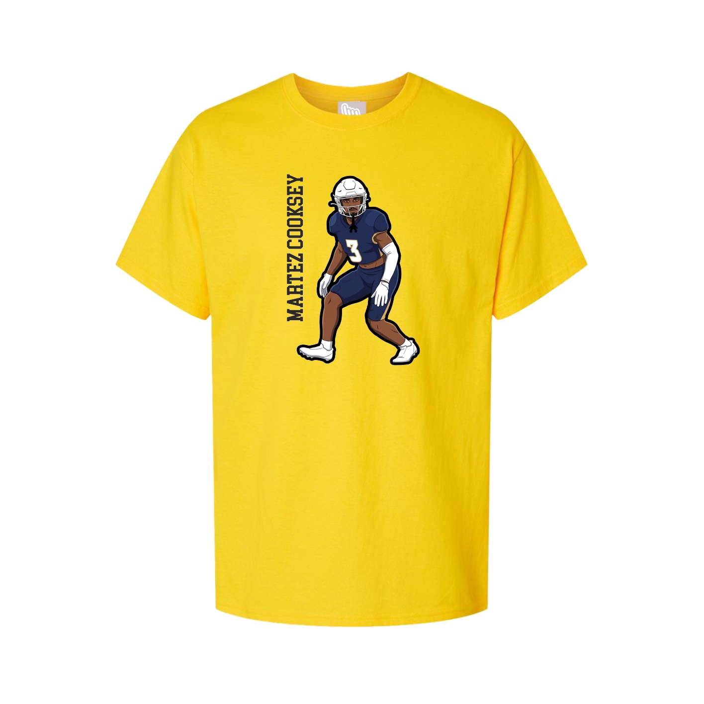 Tee — Name Vertical in Gold