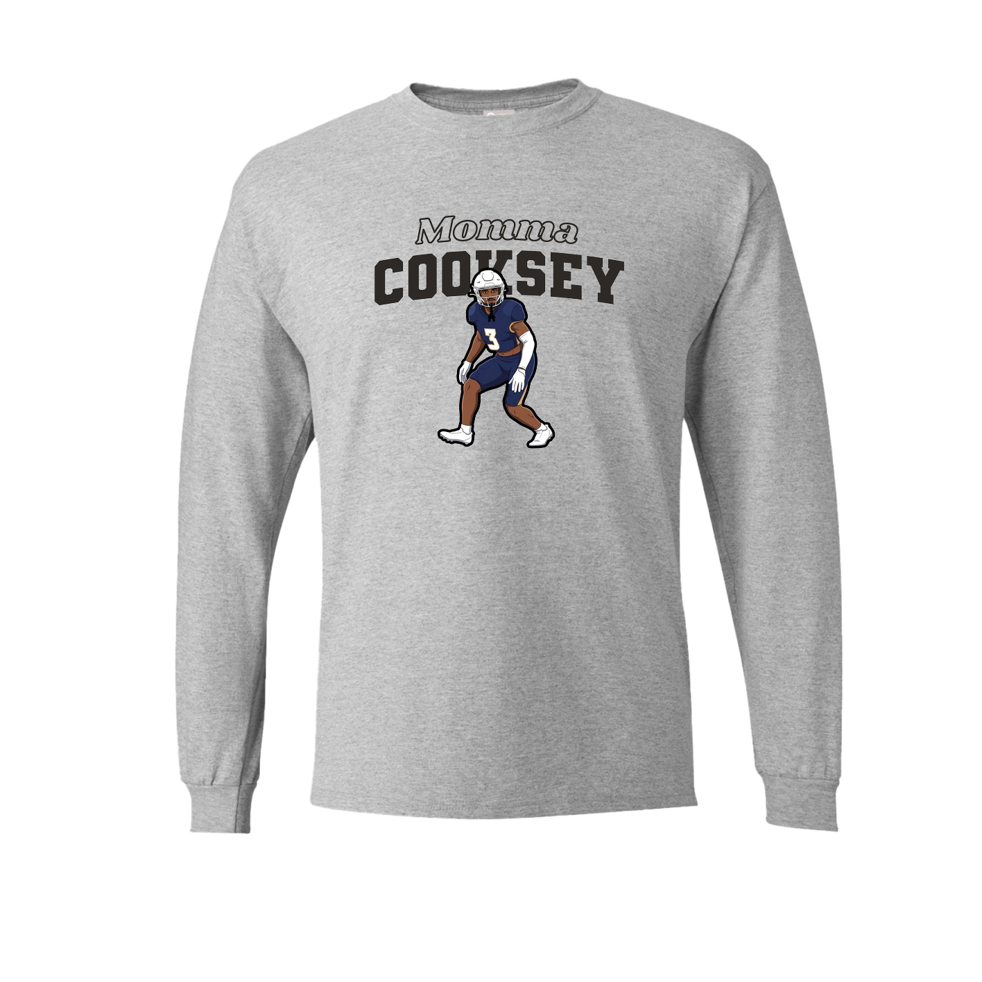 Long Sleeve Tee — Mothers Day Block in Grey