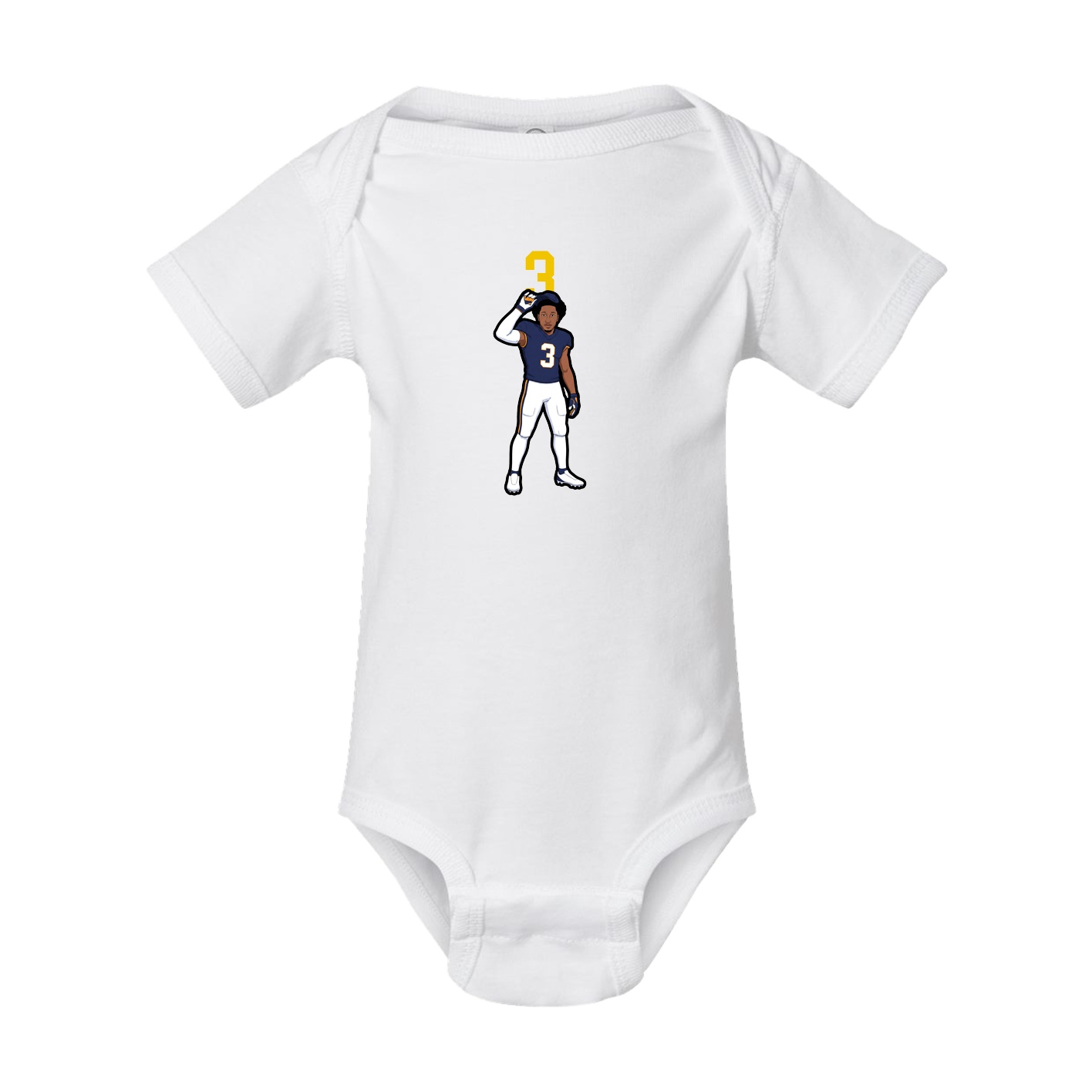 Baby Onesie — Number Top in White