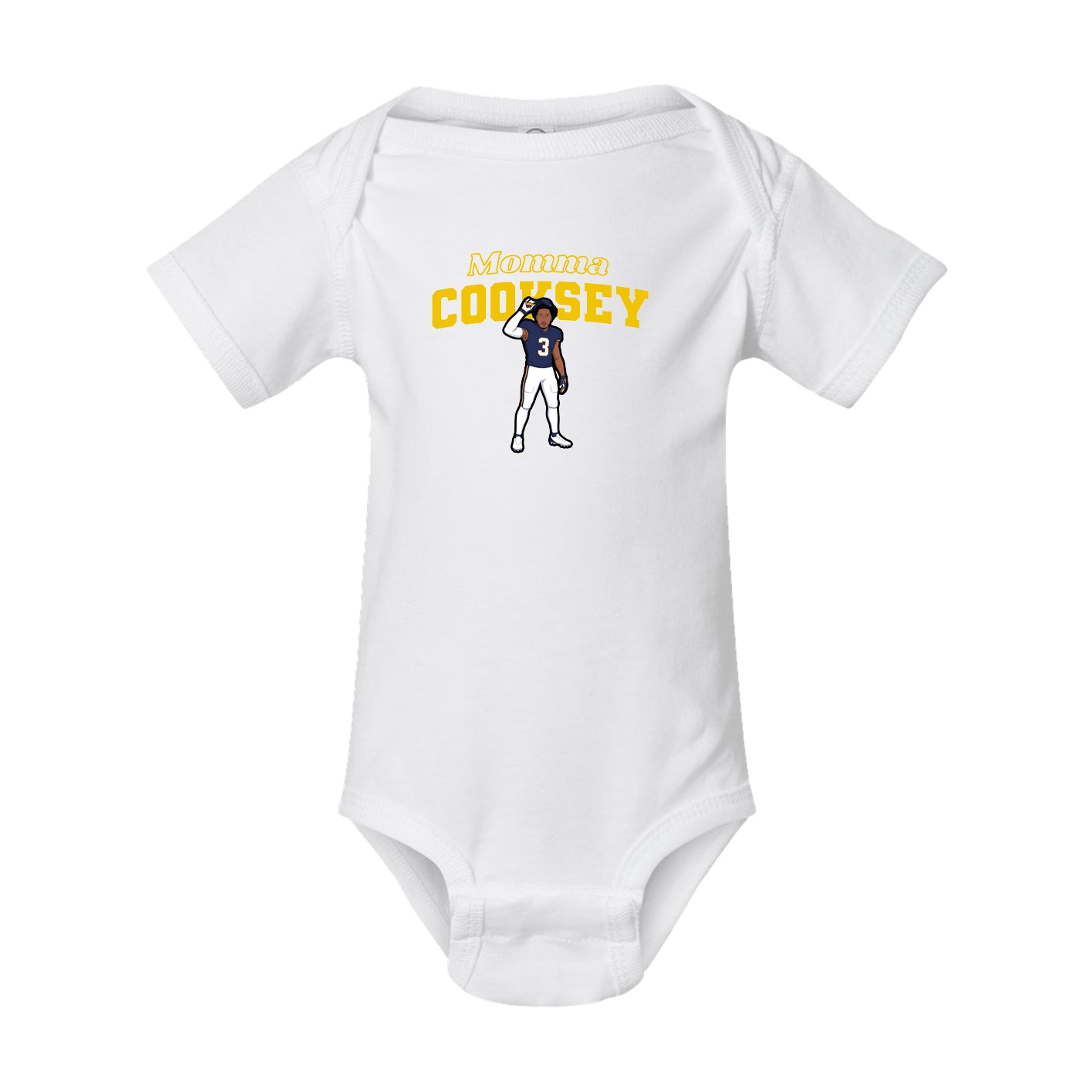 Baby Onesie — Mothers Day Block in White