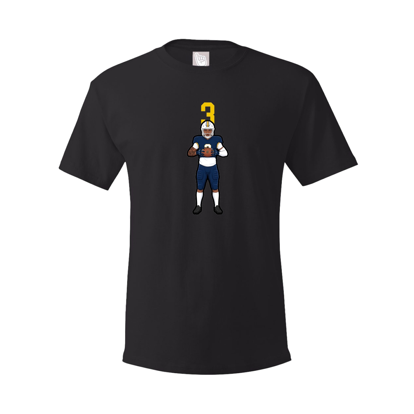 Youth Tee — Number Top in Black