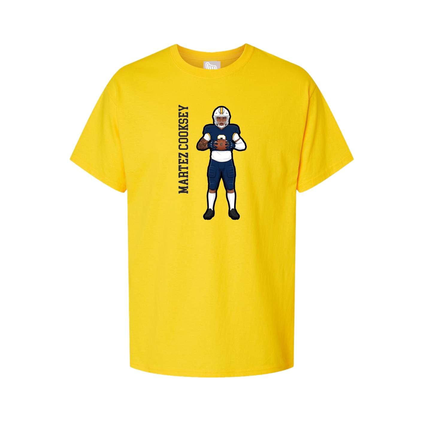 Youth Tee — Name Vertical in Gold