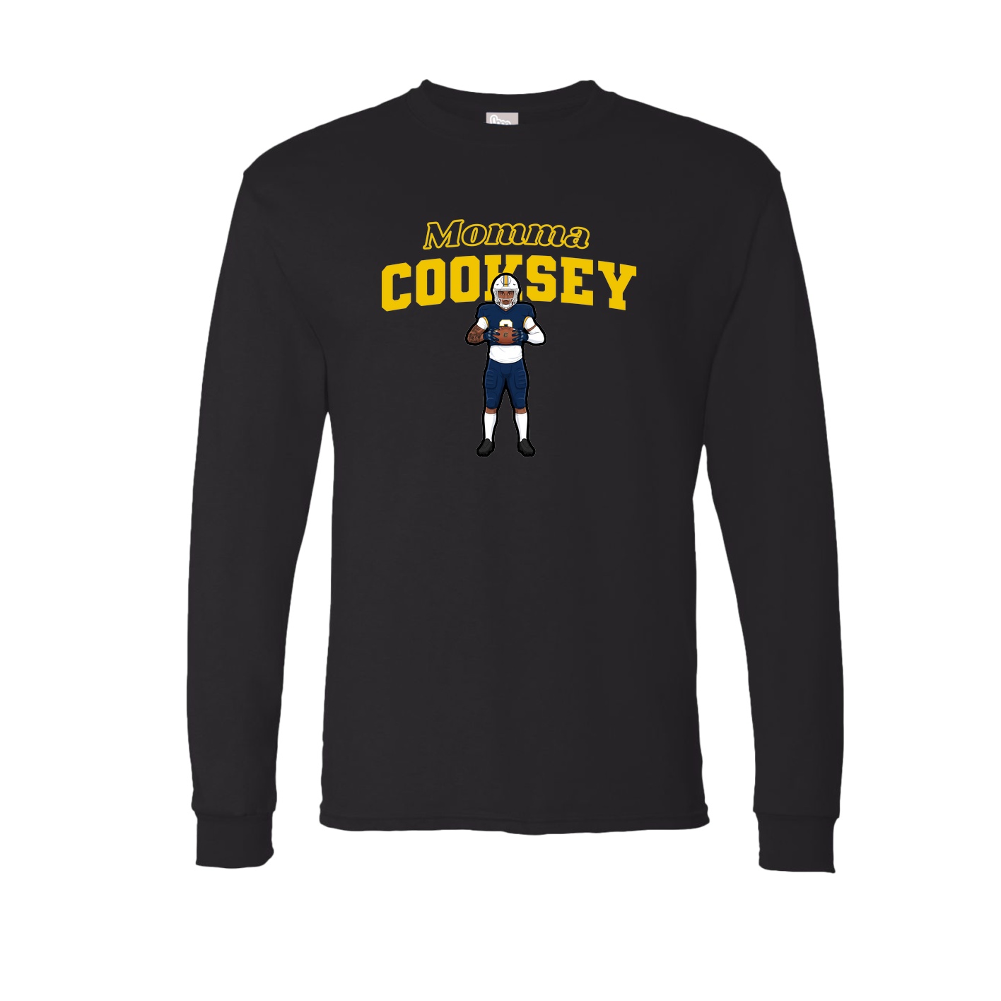 Long Sleeve Tee — Mothers Day Block in Black