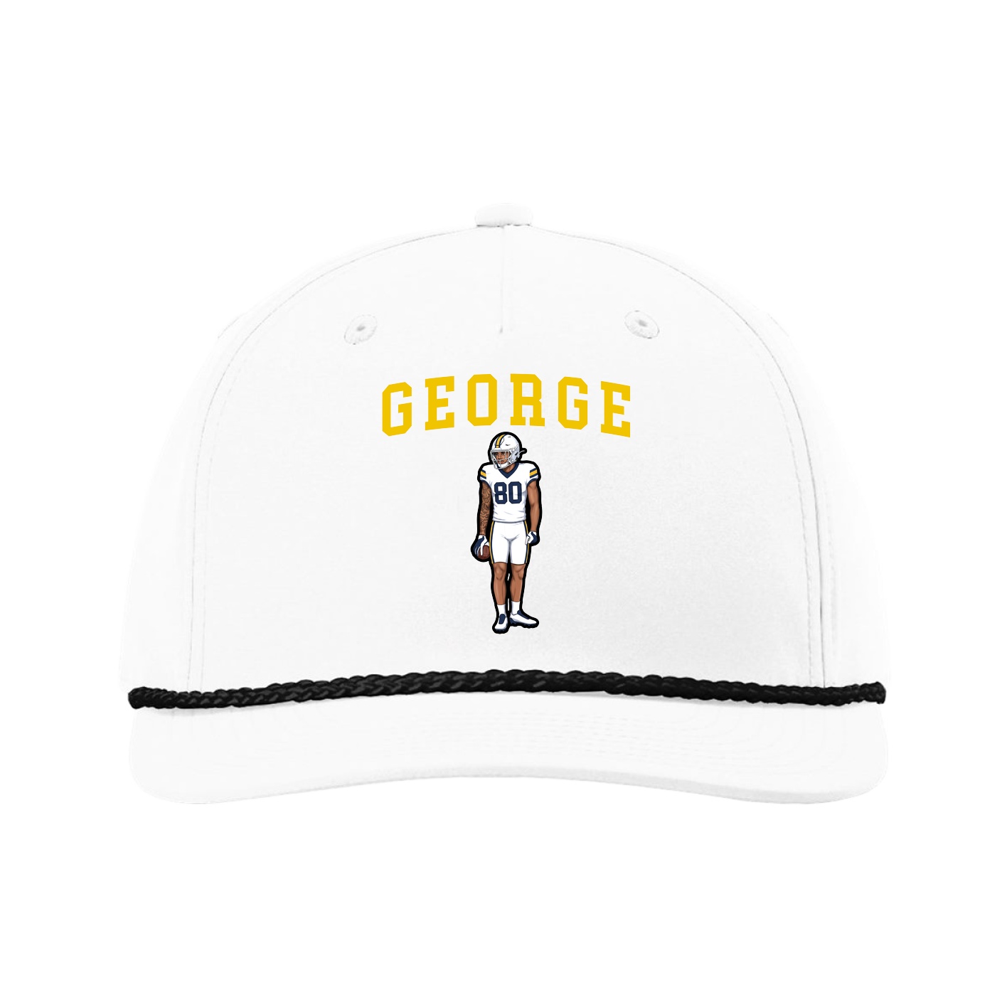 Five-Panel Classic Rope Cap — Shirsey in White