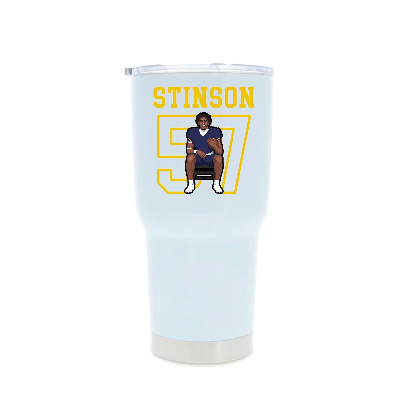 30oz Stainless Steel Tumbler — Shirsey in White
