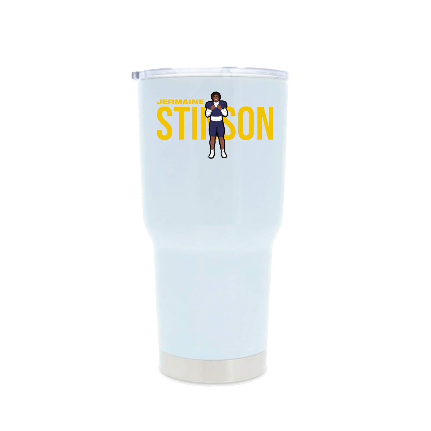 30oz Stainless Steel Tumbler — Player Name in White