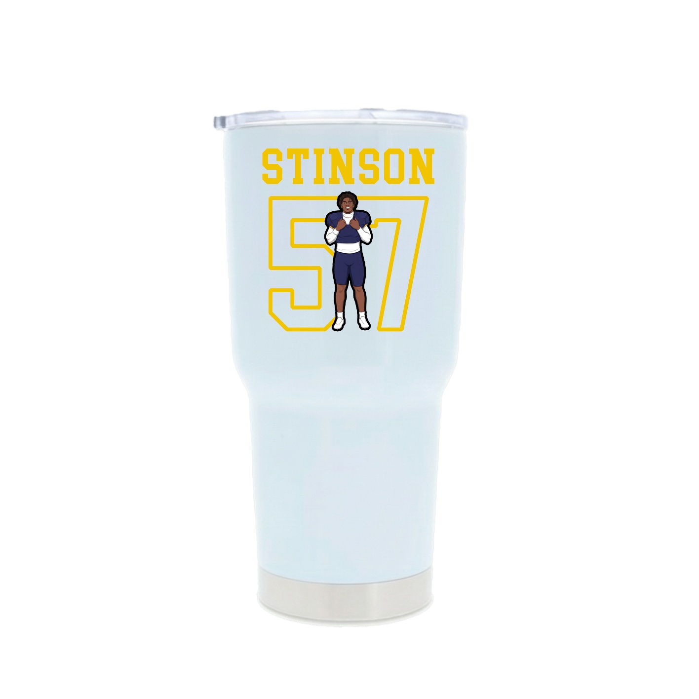 30oz Stainless Steel Tumbler — Shirsey in White