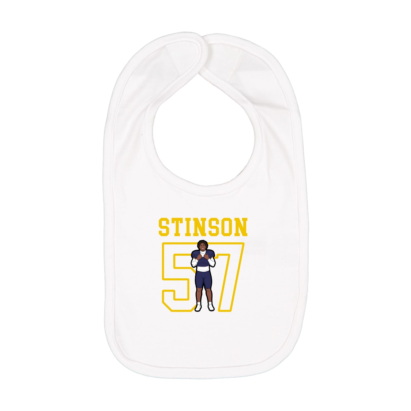 Infant Bib — Shirsey in White