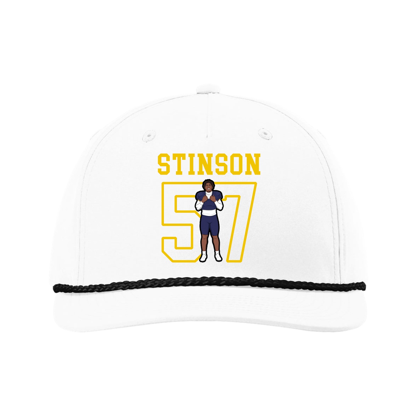 Five-Panel Classic Rope Cap — Shirsey in White