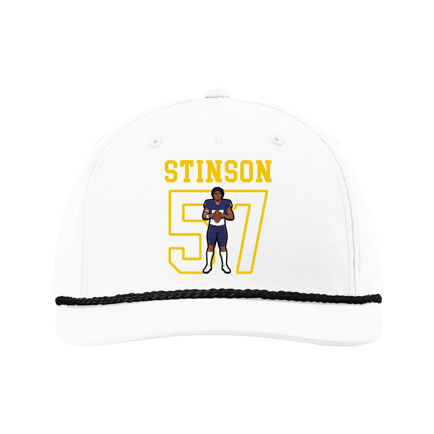 Five-Panel Classic Rope Cap — Shirsey in White