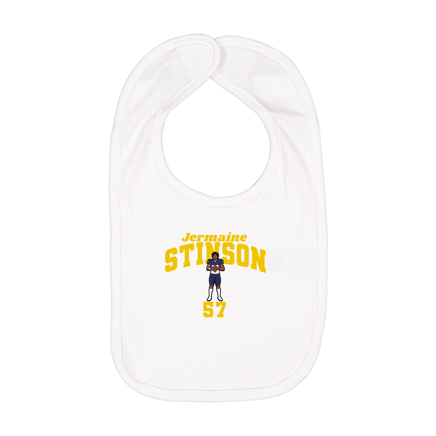 Infant Bib — Signature Arch in White