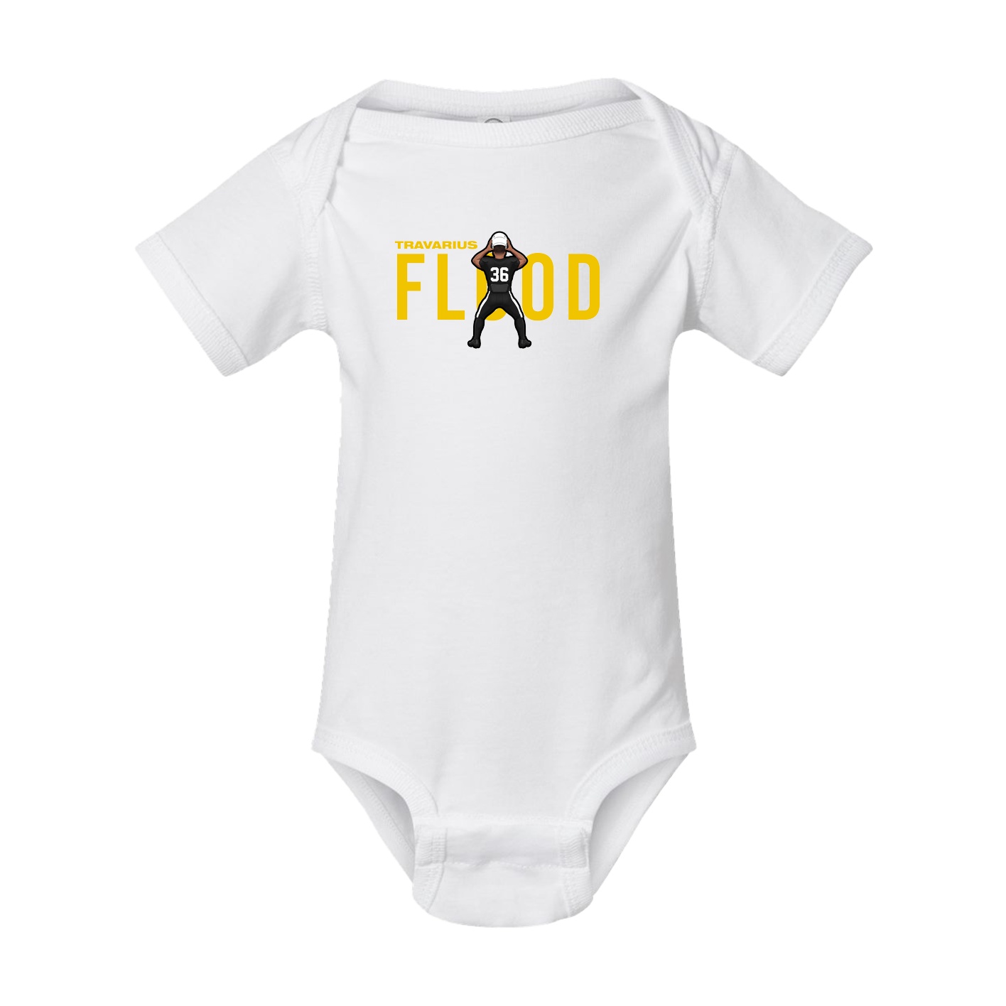 Baby Onesie — Player Name in White