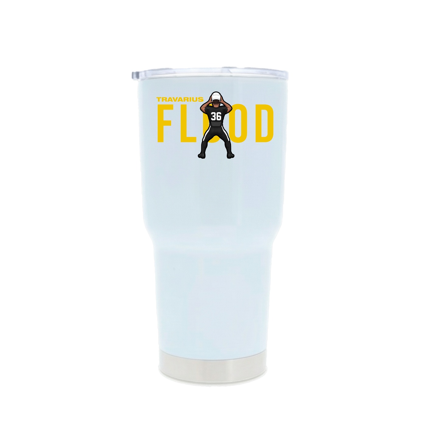30oz Stainless Steel Tumbler — Player Name in White