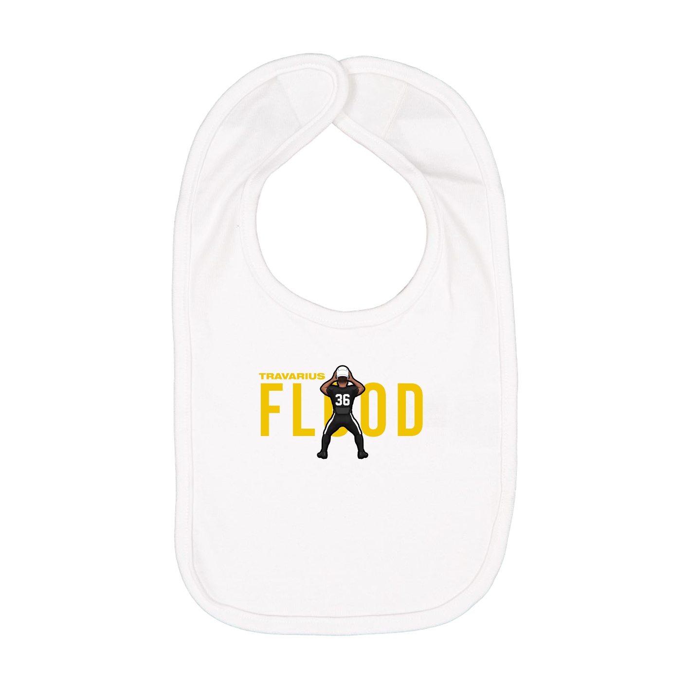 Infant Bib — Player Name in White