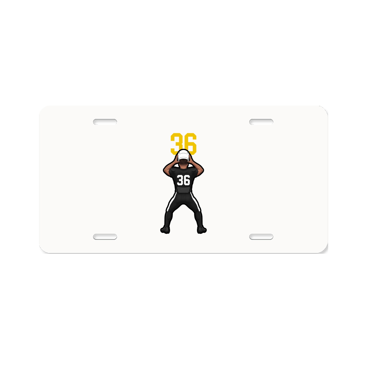 License Plate — Number Top in Classic
