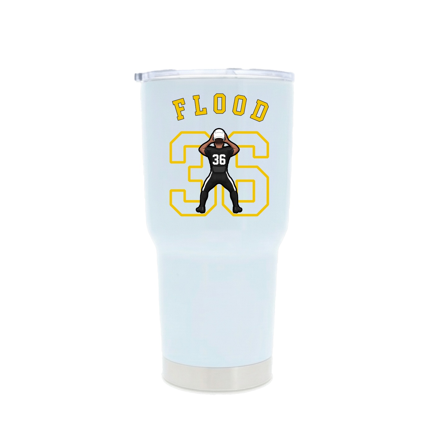 30oz Stainless Steel Tumbler — Shirsey Arch in White
