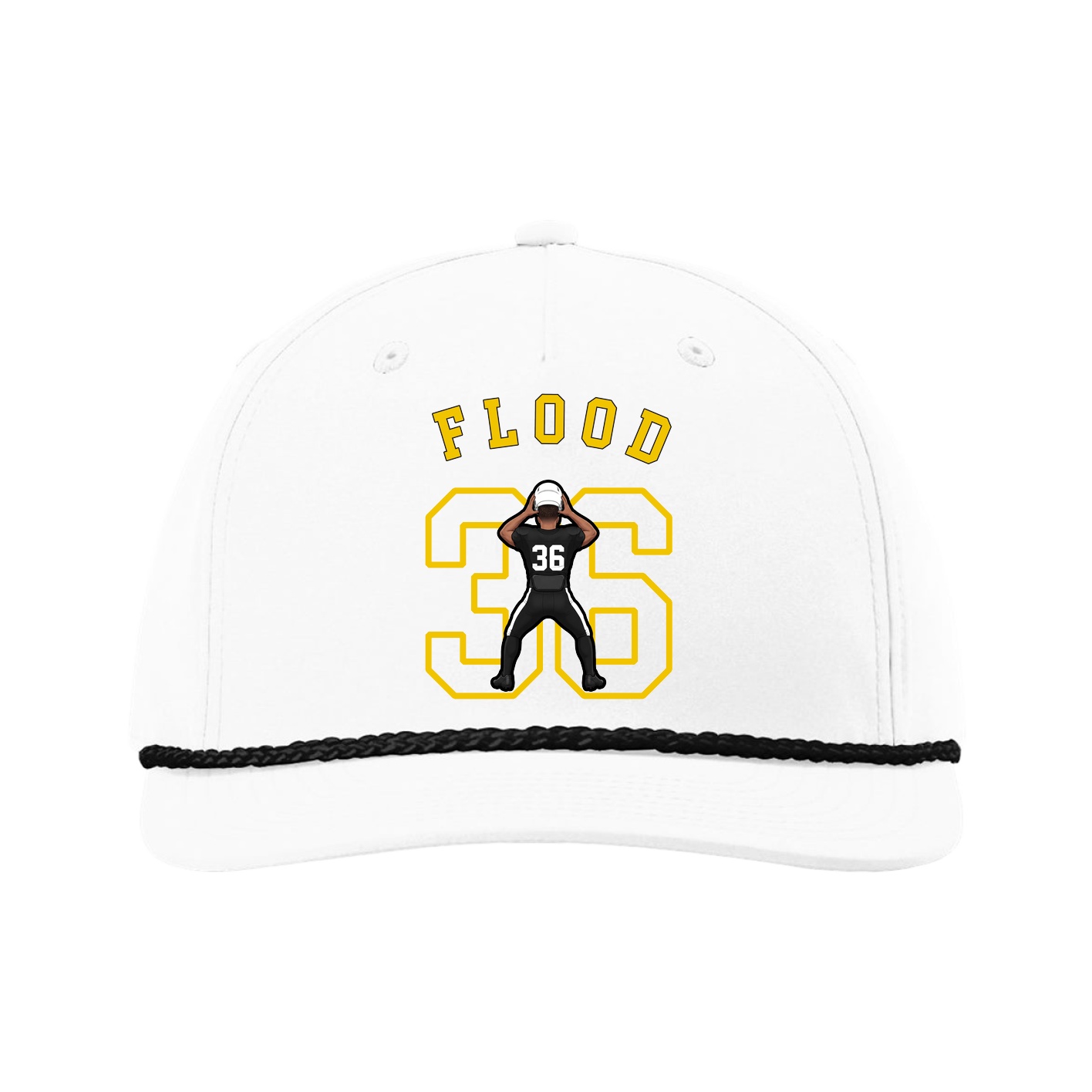 Five-Panel Classic Rope Cap — Shirsey Arch in White