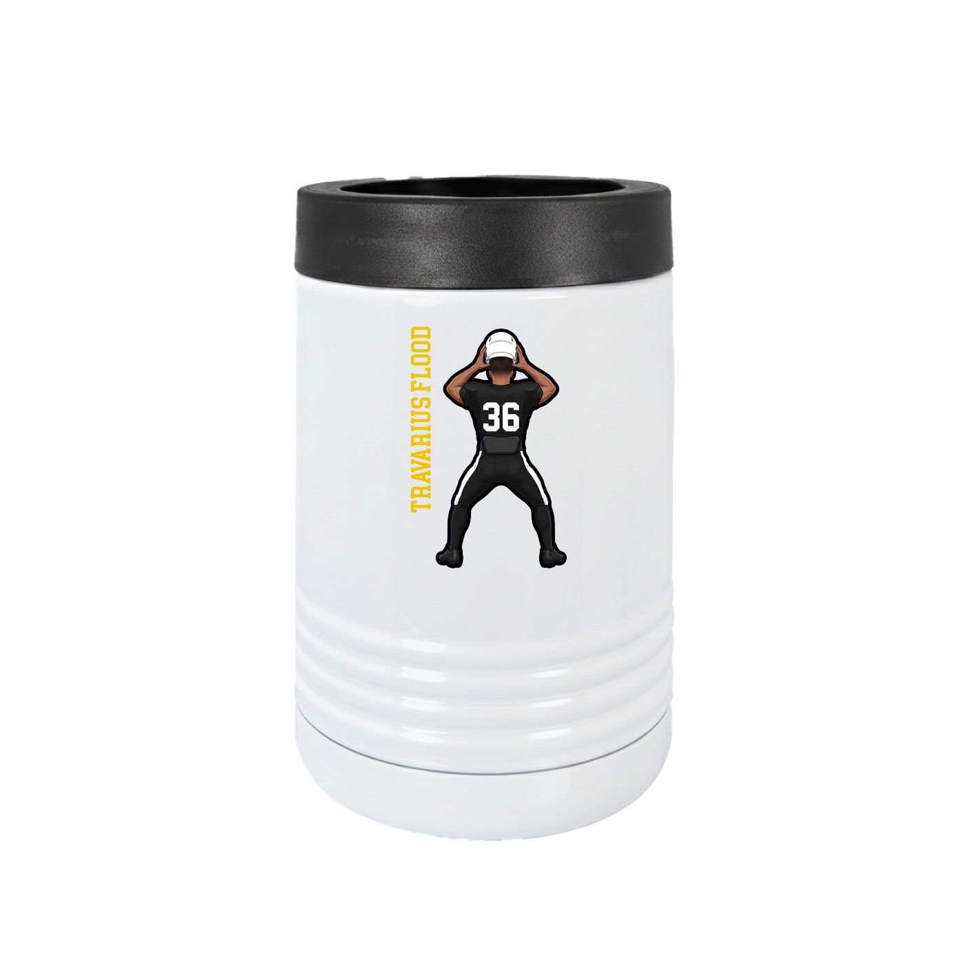Beverage Holder — Name Vertical in White