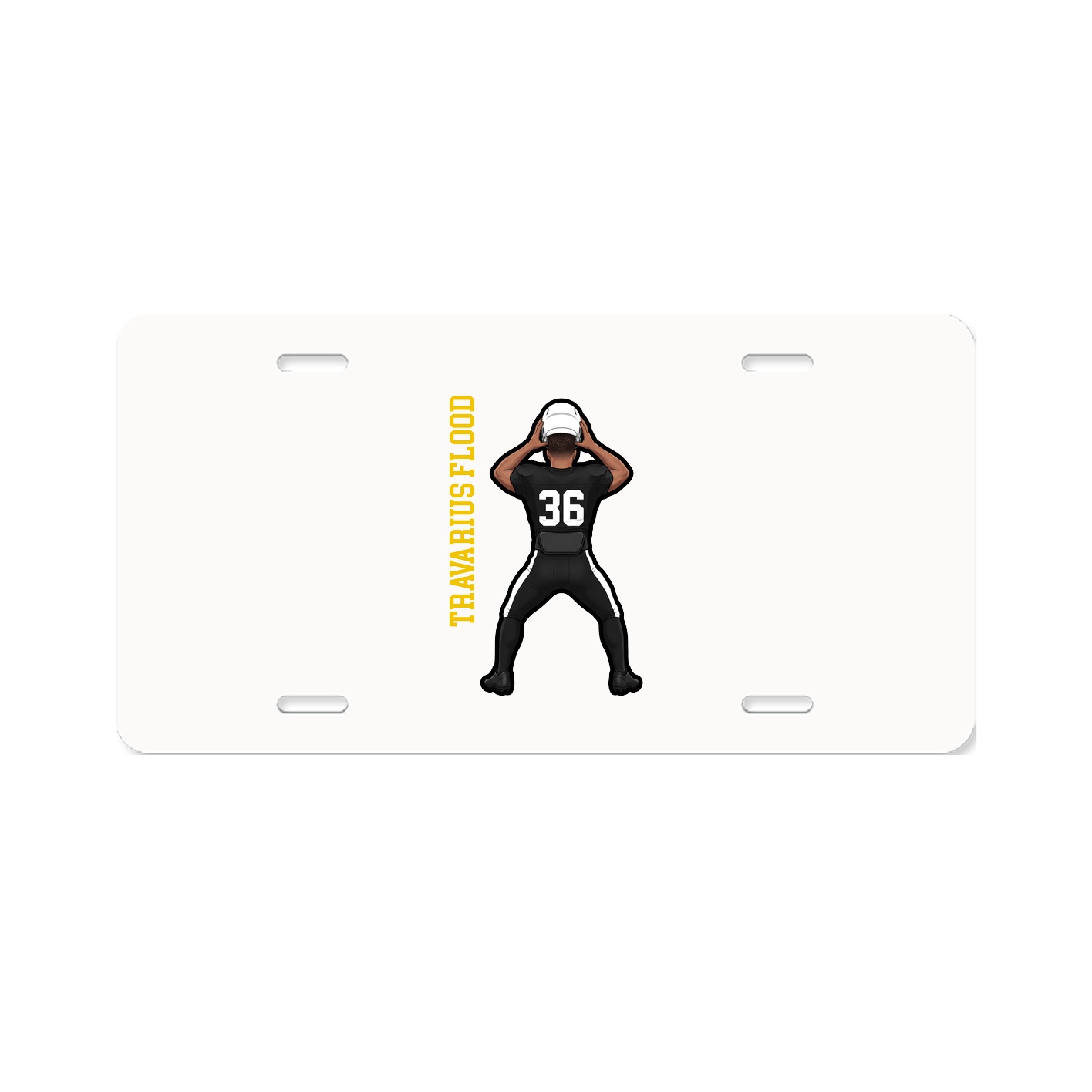 License Plate — Name Vertical in Classic