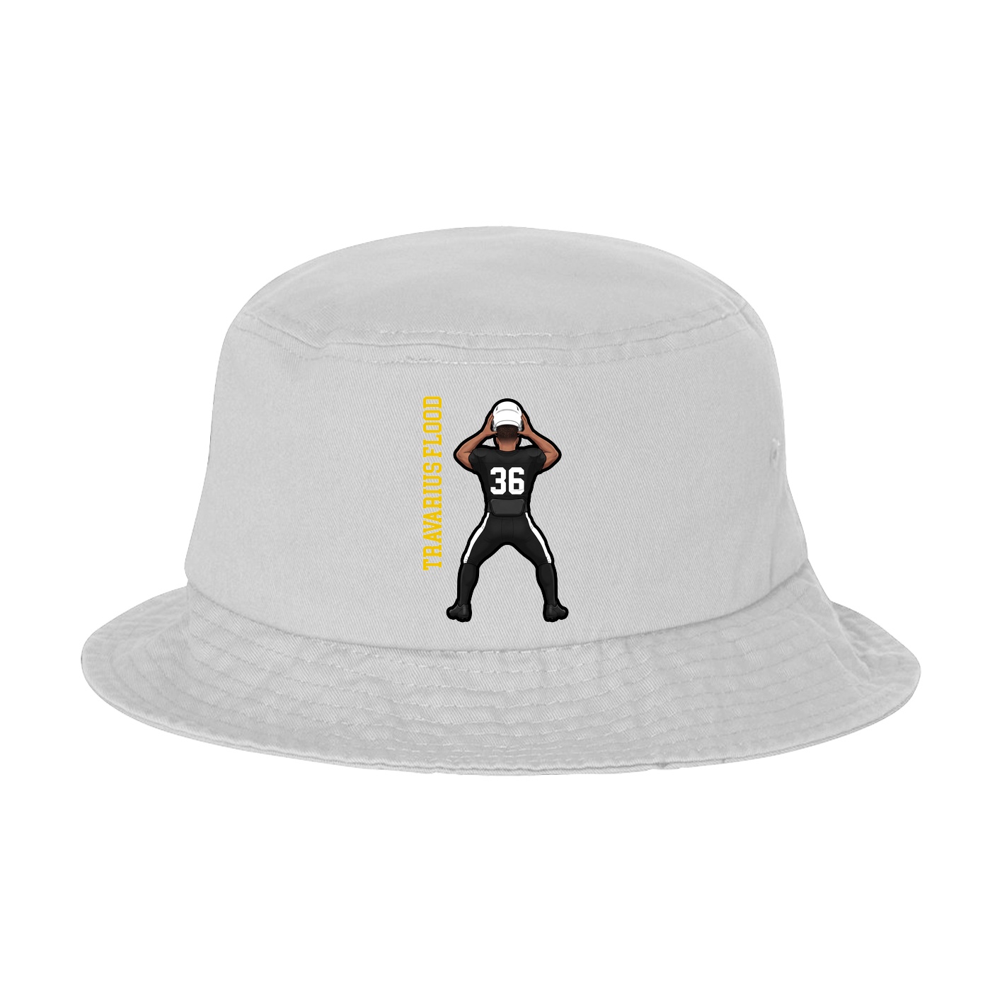 Bucket Cap — Name Vertical in White