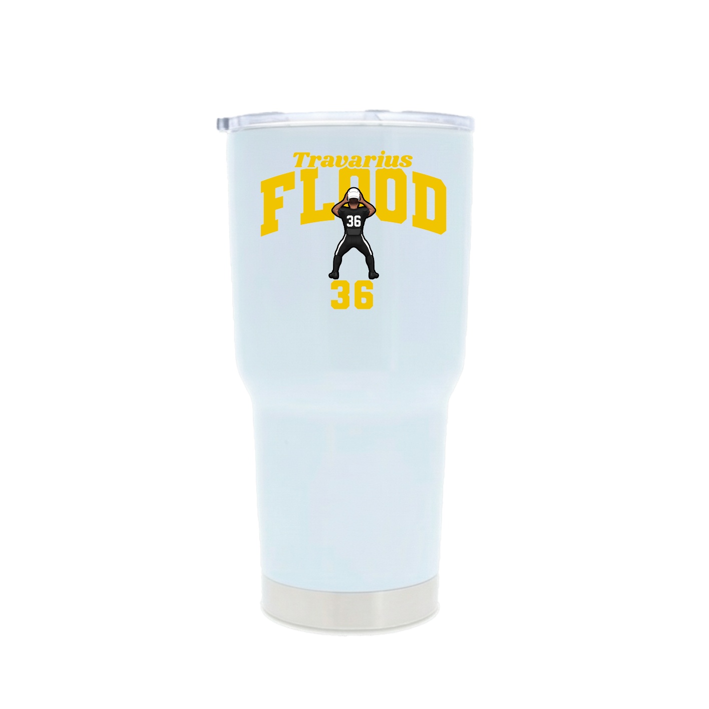 30oz Stainless Steel Tumbler — Signature Arch in White