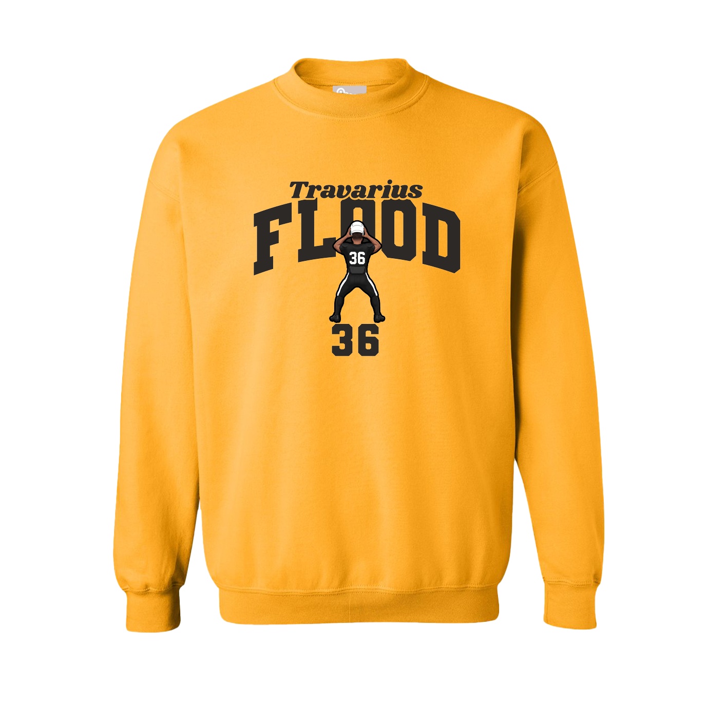 Fleece Crew — Signature Arch in Gold