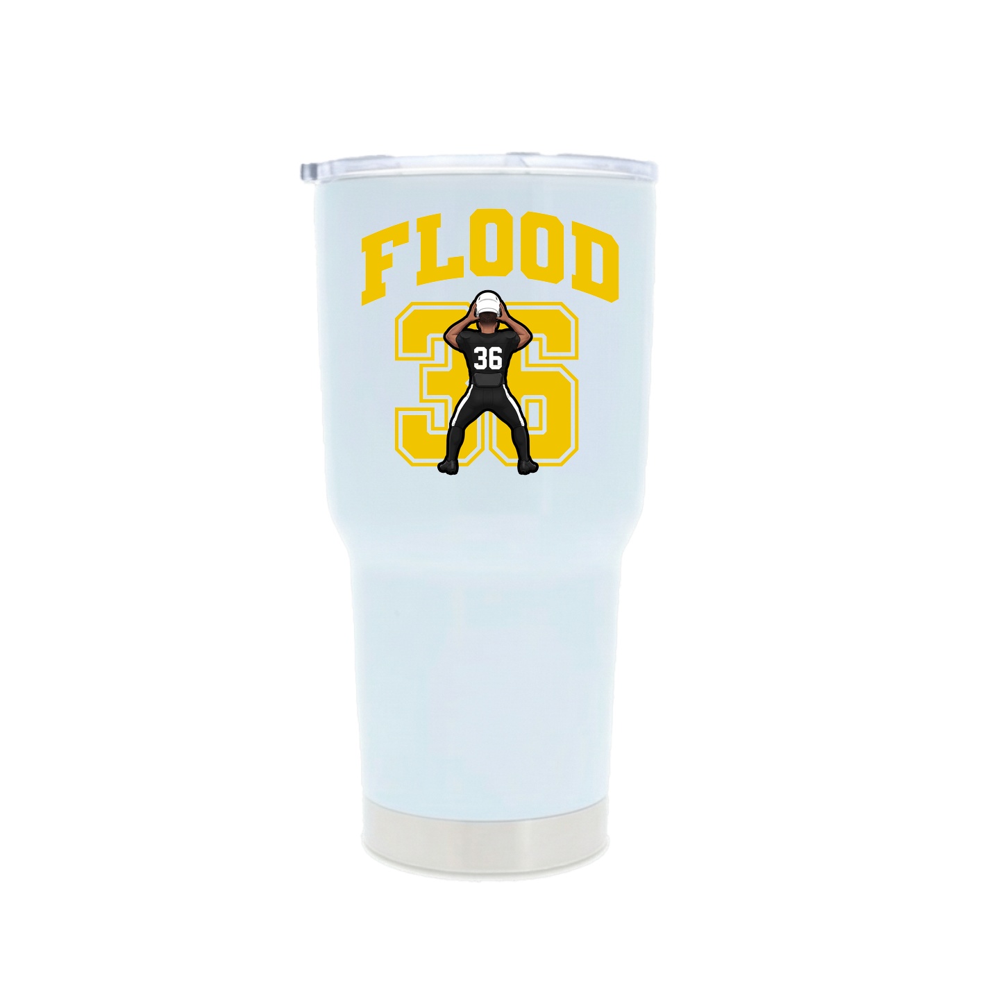 30oz Stainless Steel Tumbler — Number in White