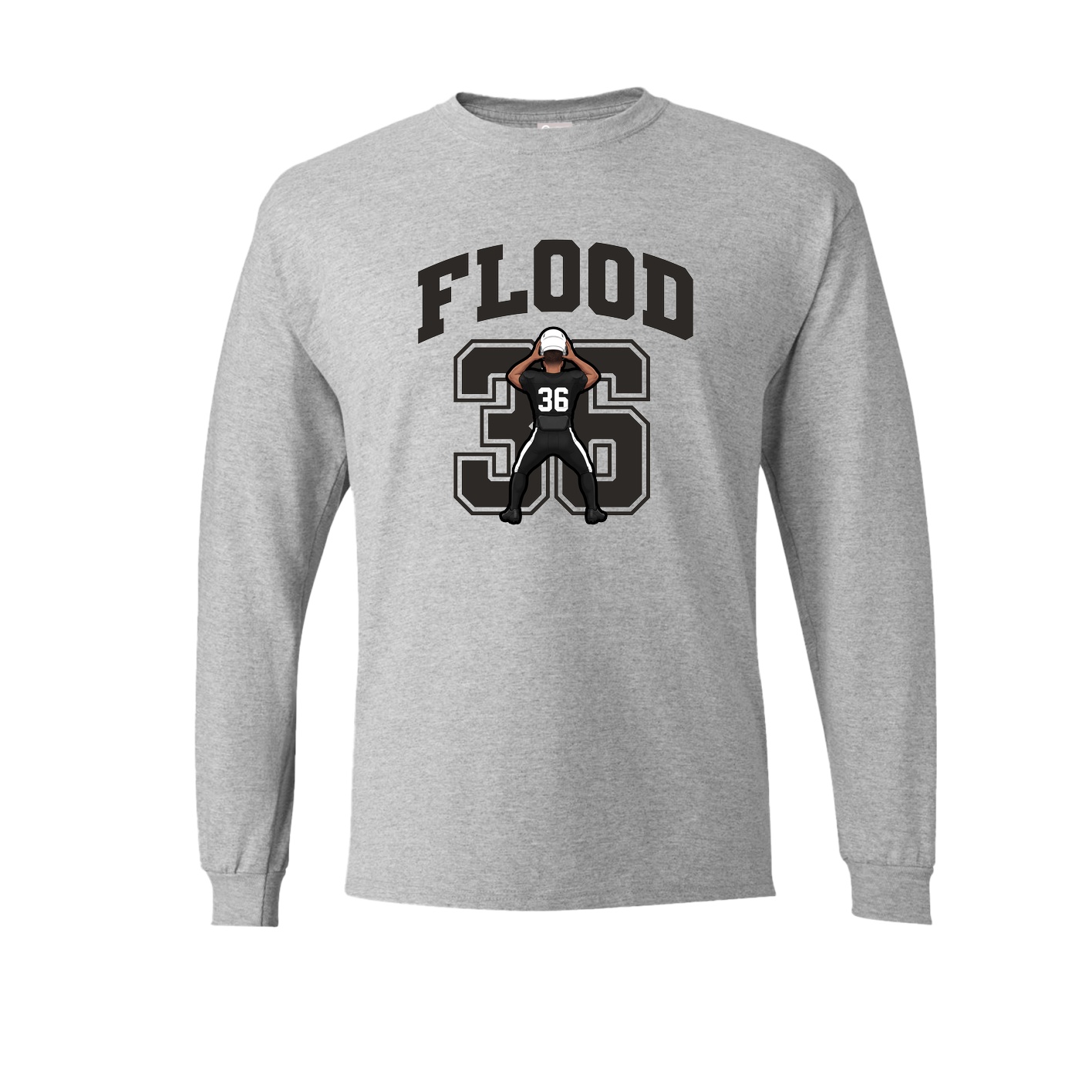 Long Sleeve Tee — Number in Grey