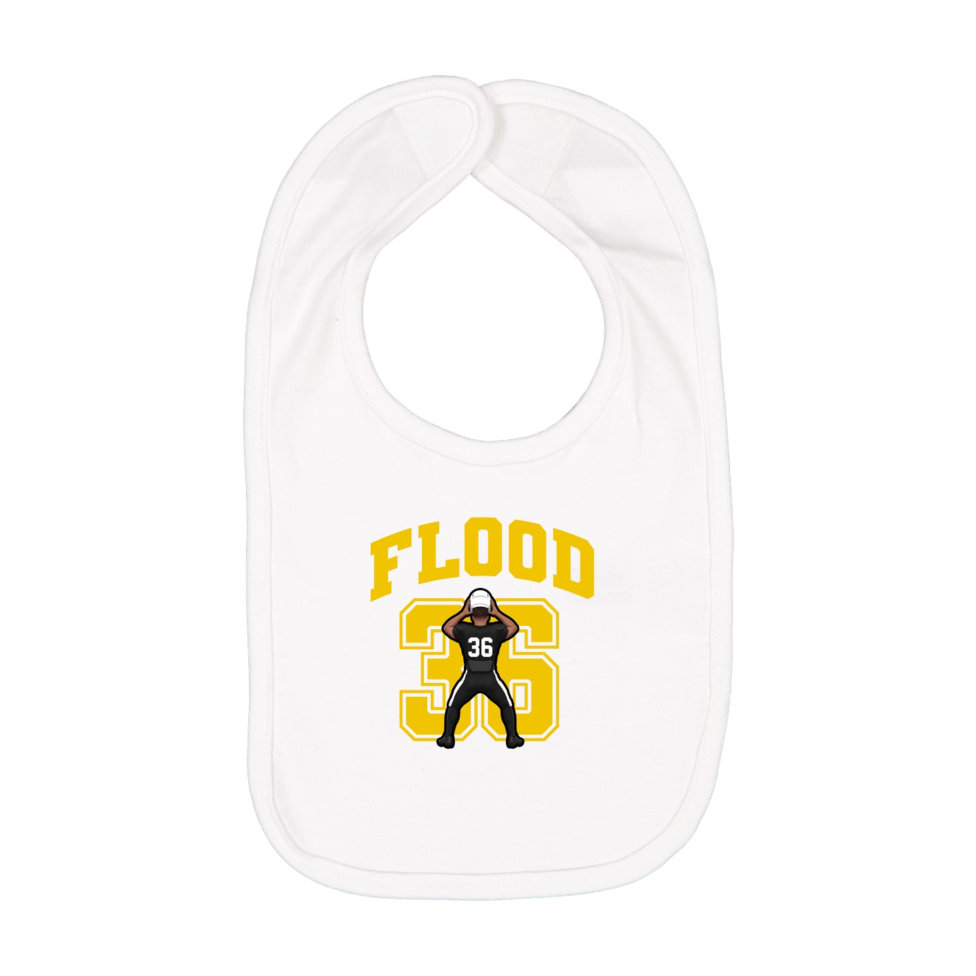Infant Bib — Number in White