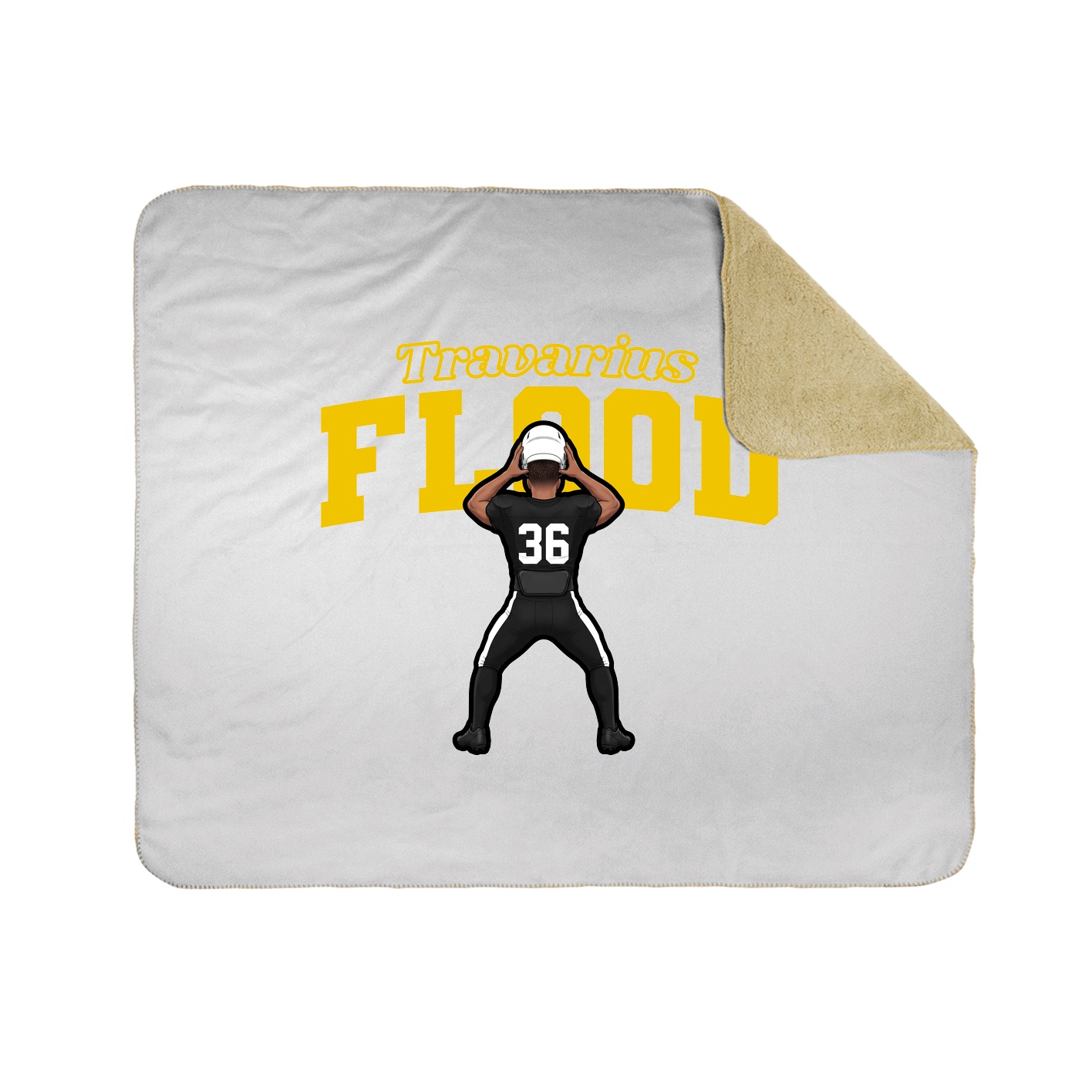 Throw Blanket — Name Arch in White