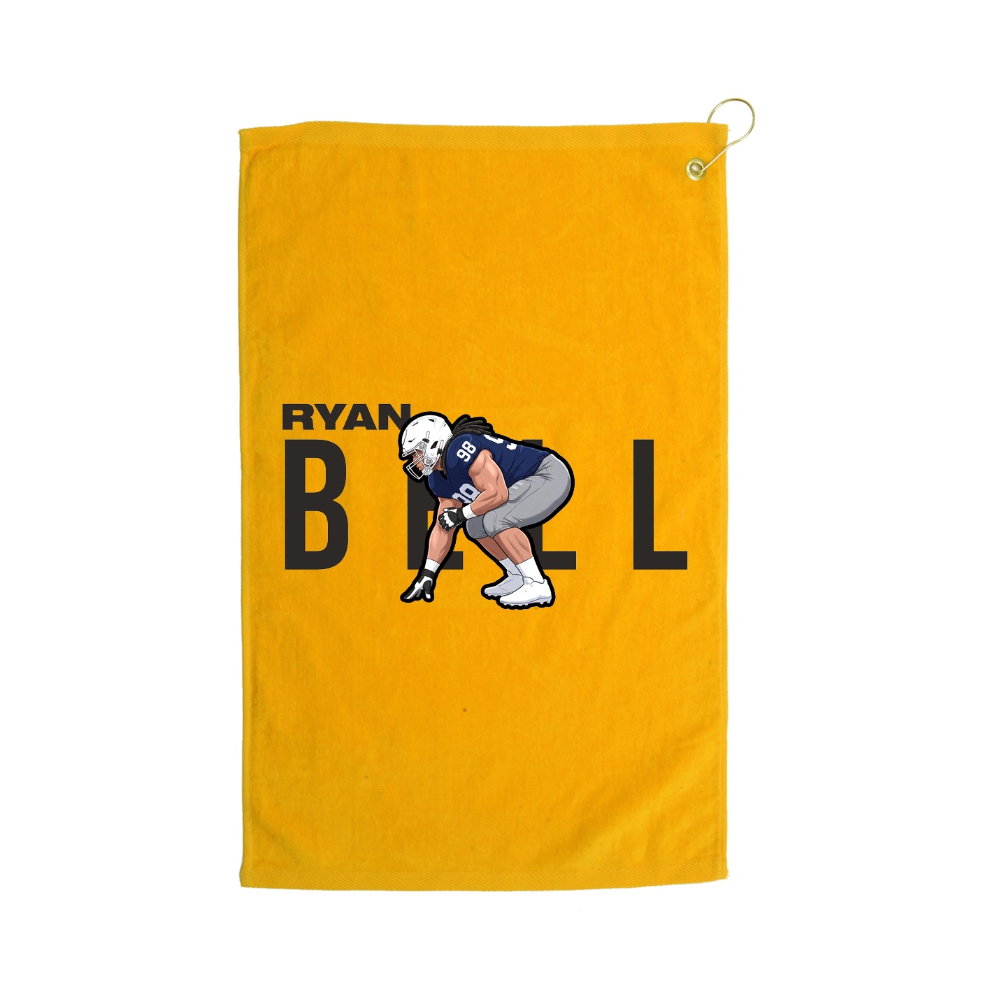 Golf Towel — Player Name in Gold