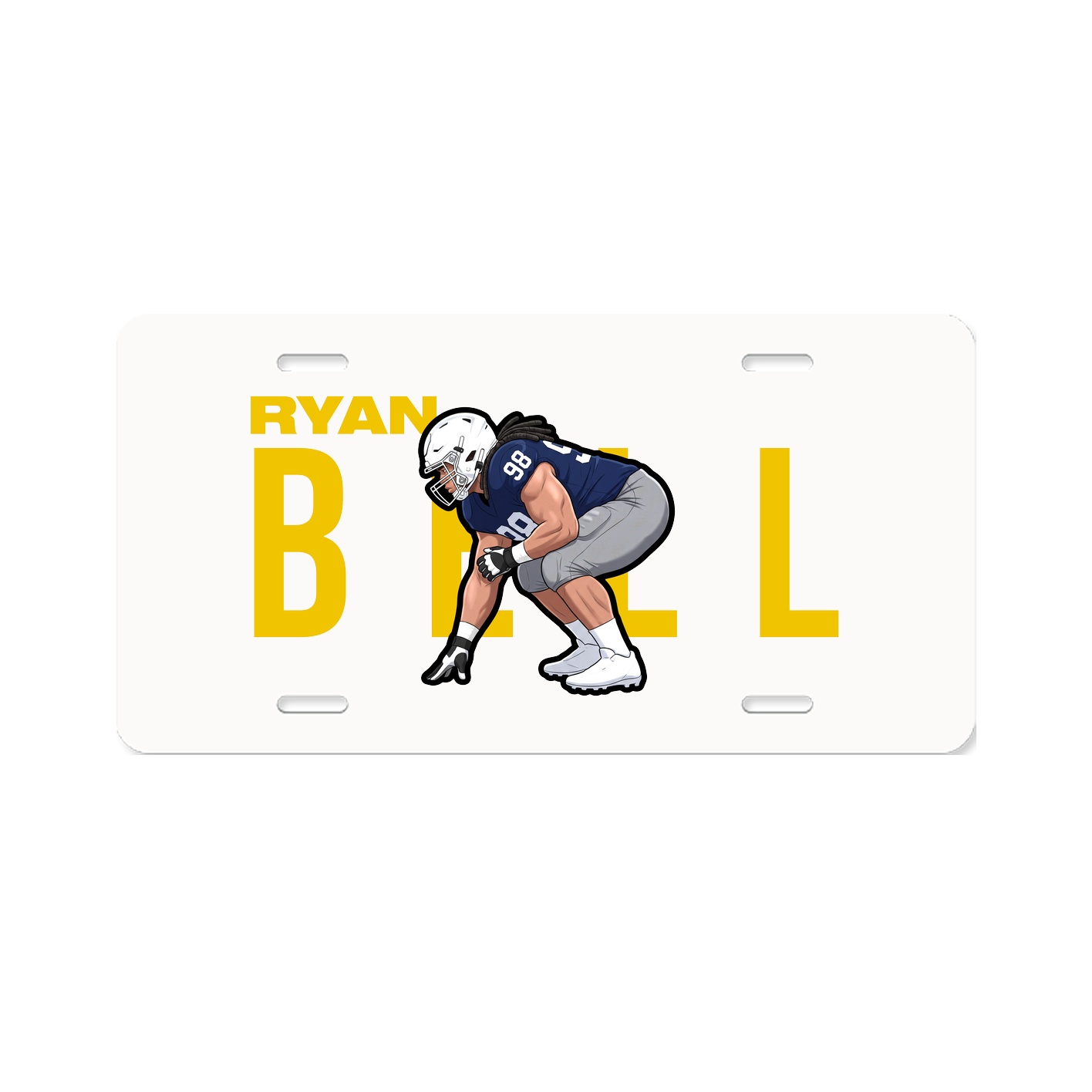 License Plate — Player Name in Classic