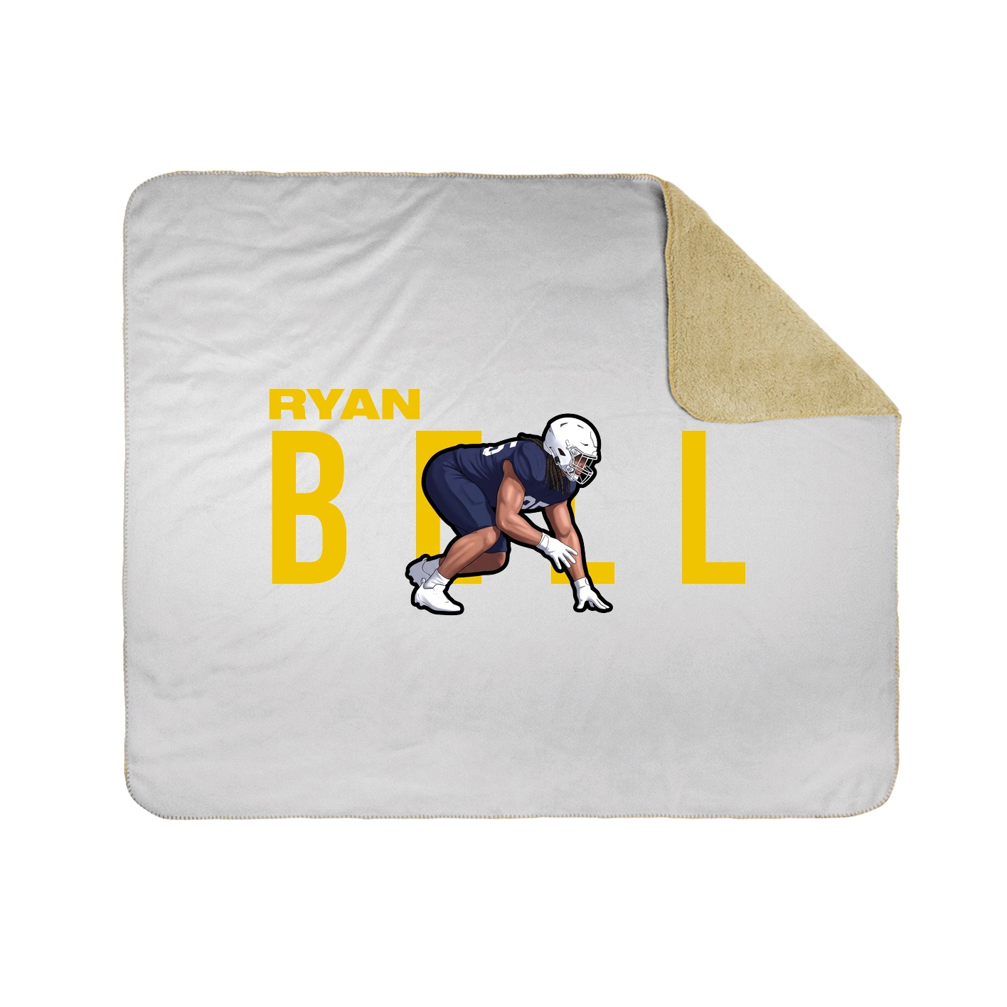 Throw Blanket — Player Name in White