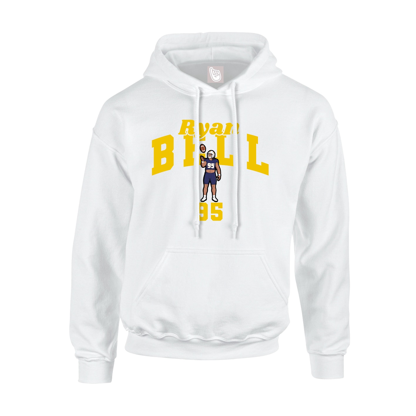 Hoodie — Signature Arch in White