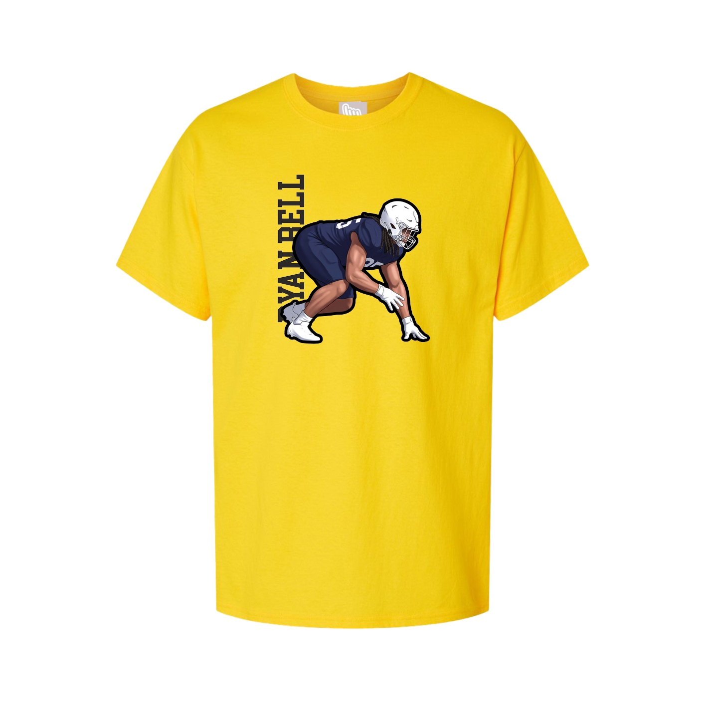 Youth Tee — Name Vertical in Gold