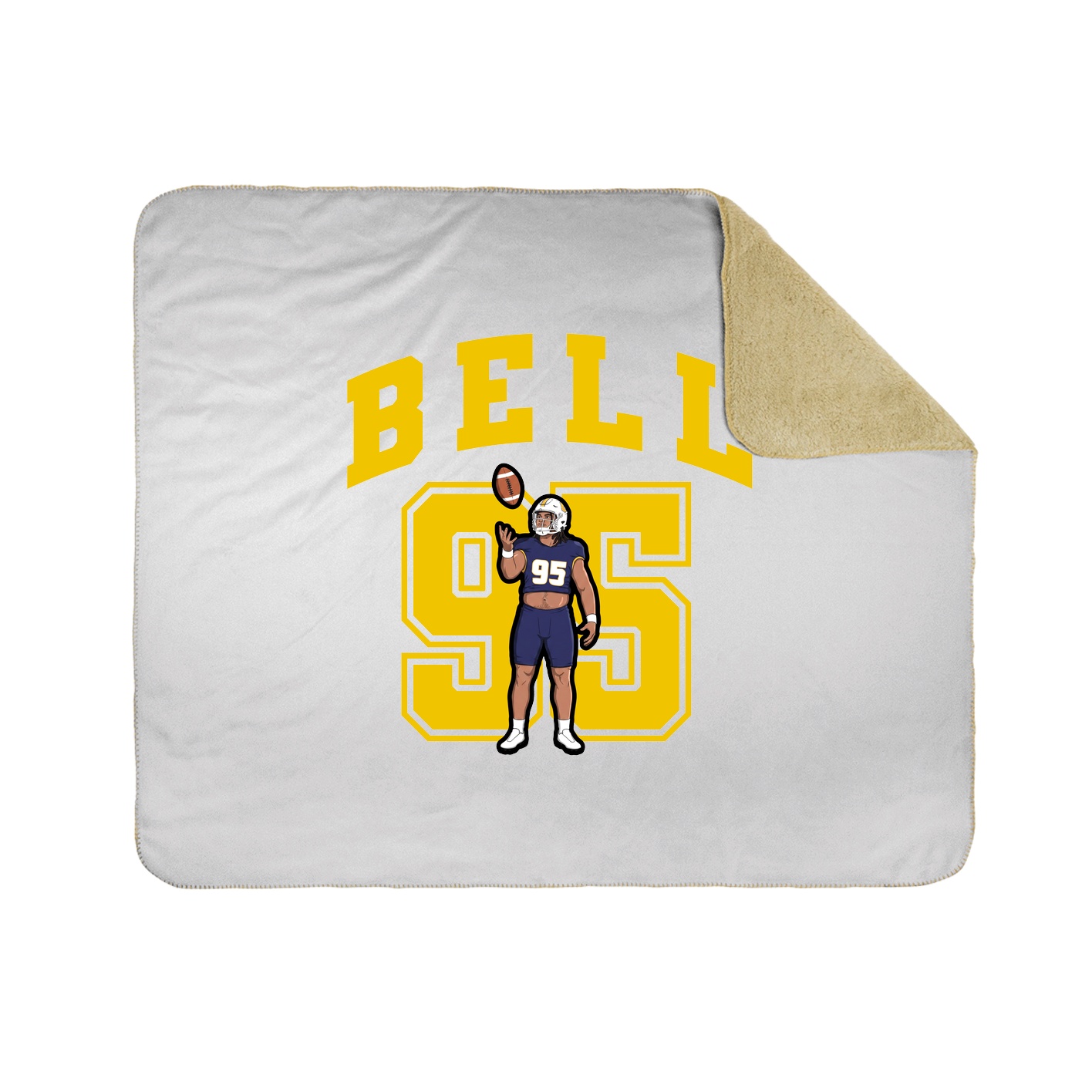 Throw Blanket — Number in White