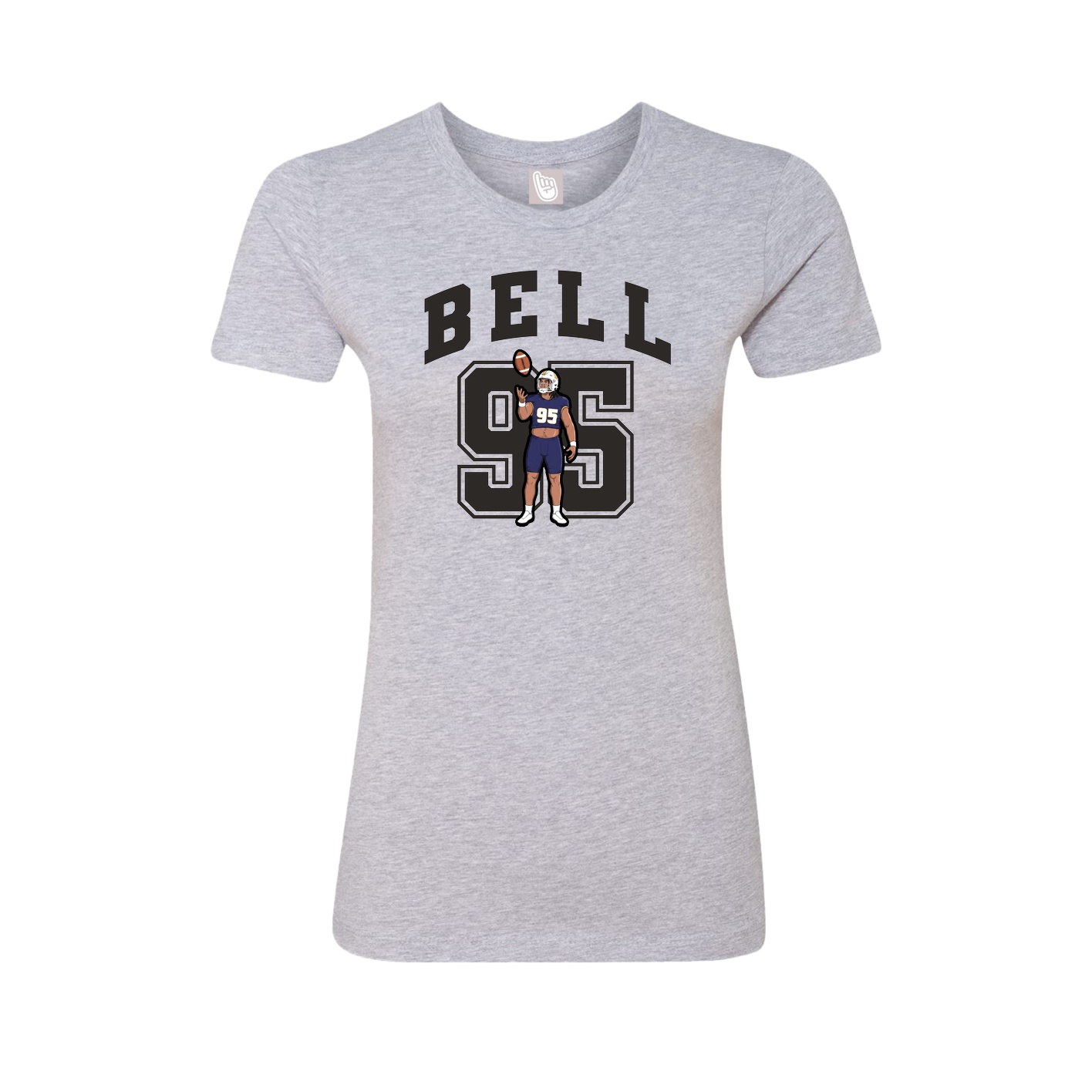 Fitted Women's Tee — Number in Grey