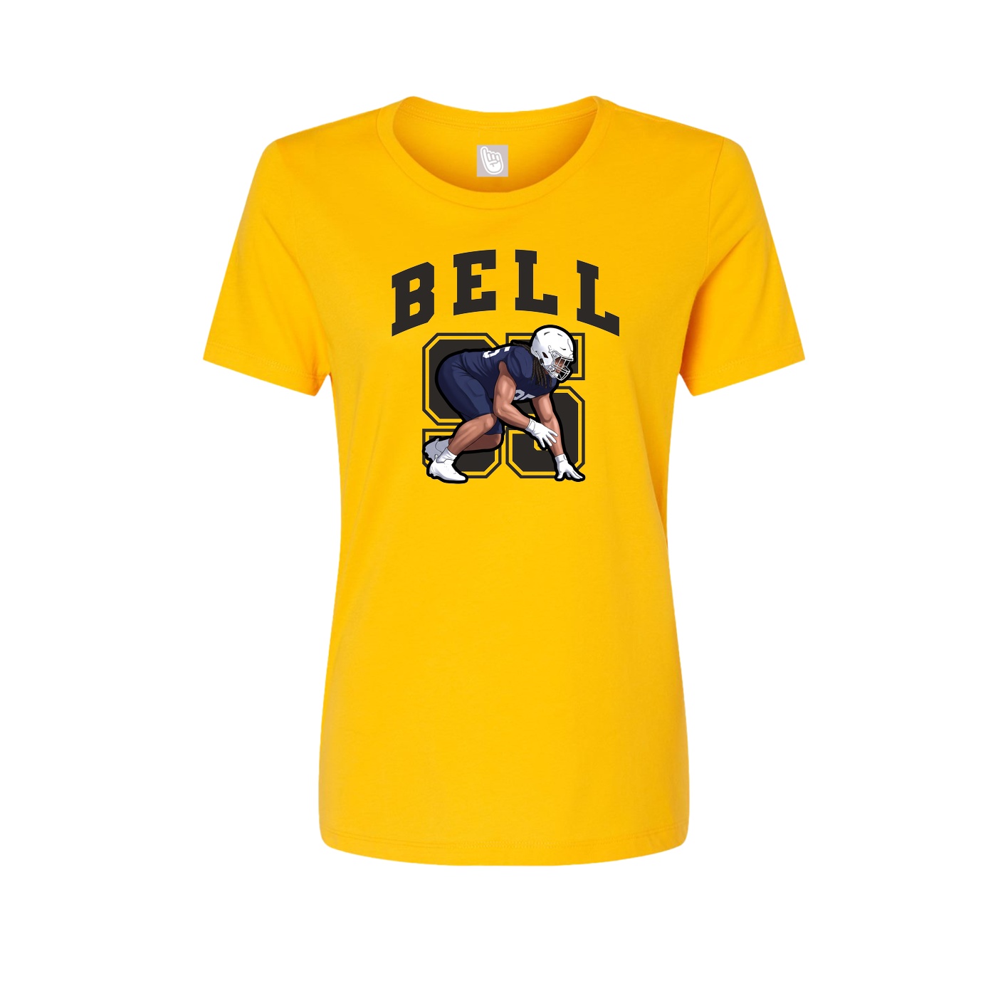 Fitted Women's Tee — Number in Gold