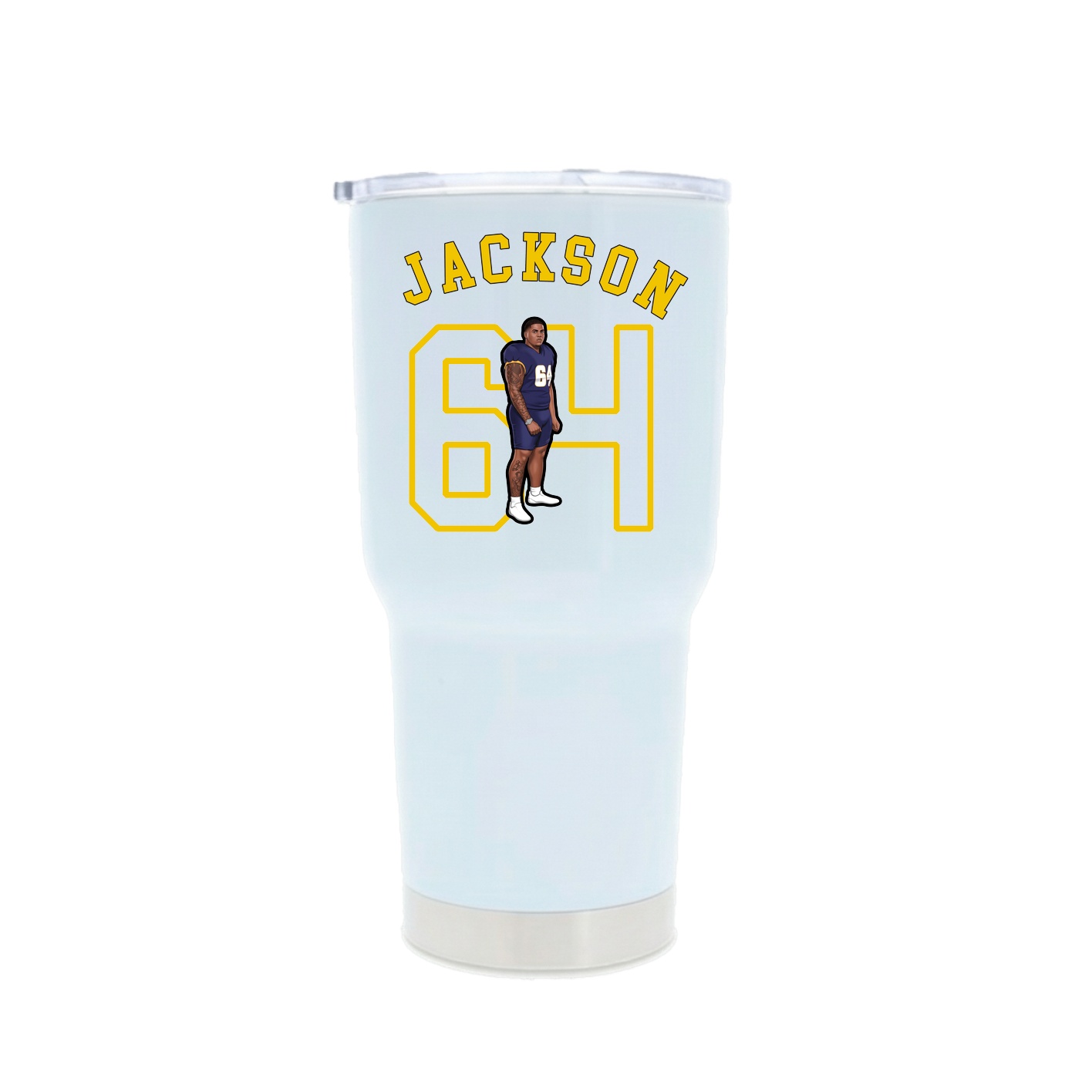 30oz Stainless Steel Tumbler — Shirsey Arch in White