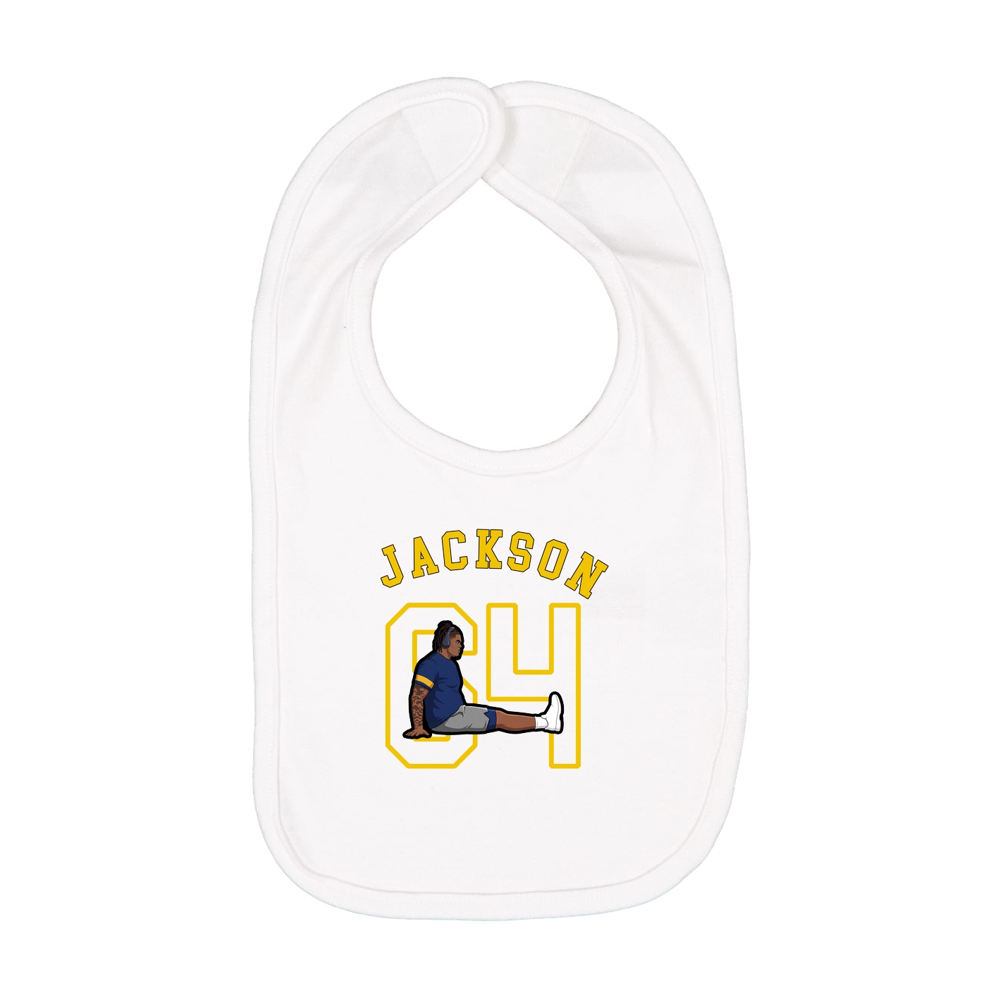 Infant Bib — Shirsey Arch in White