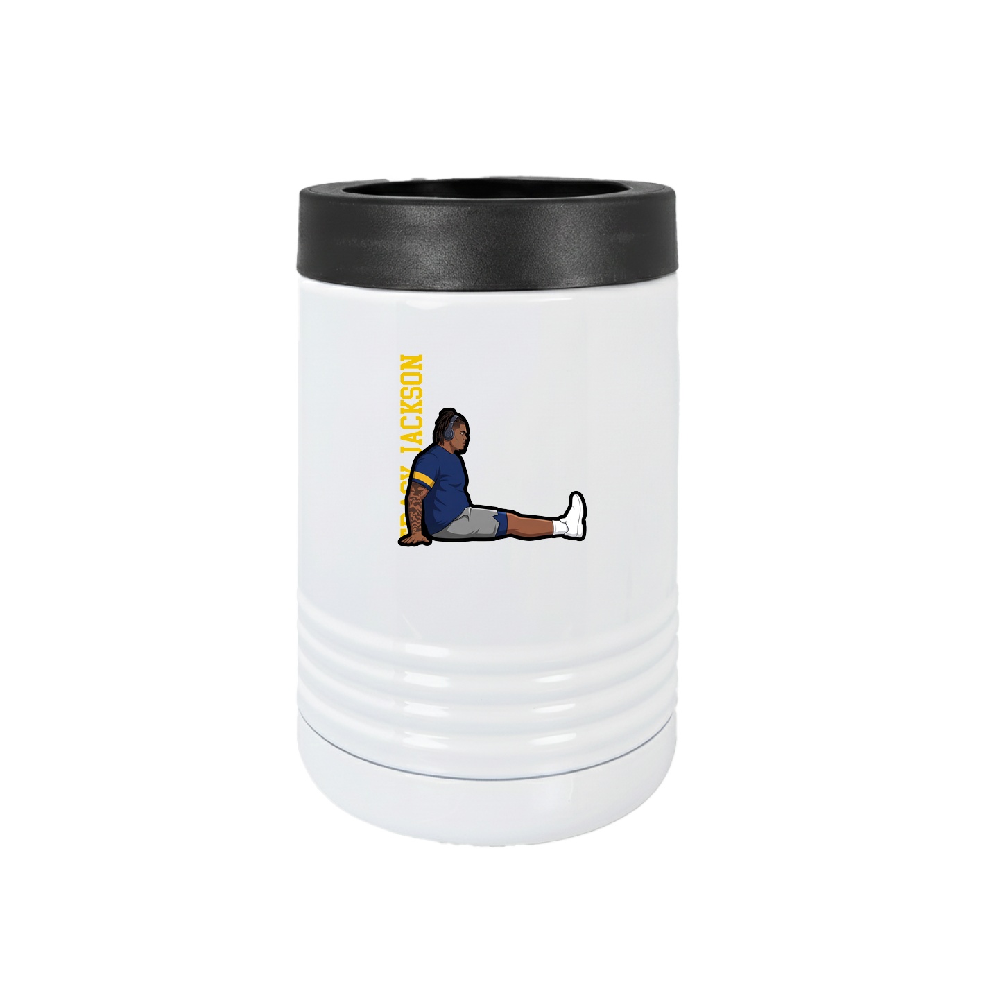 Beverage Holder — Name Vertical in White